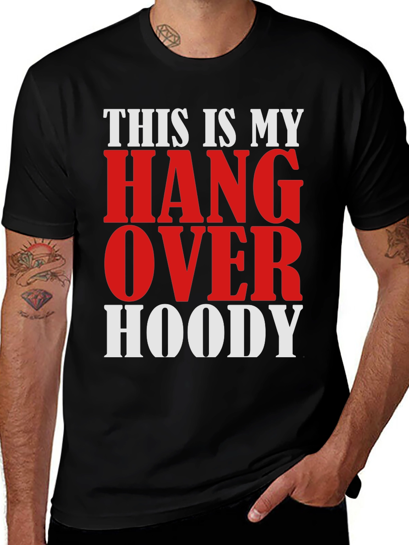 Variant 14 of Hangover Hoody Graphic Tee - Funny Mens T-Shirt