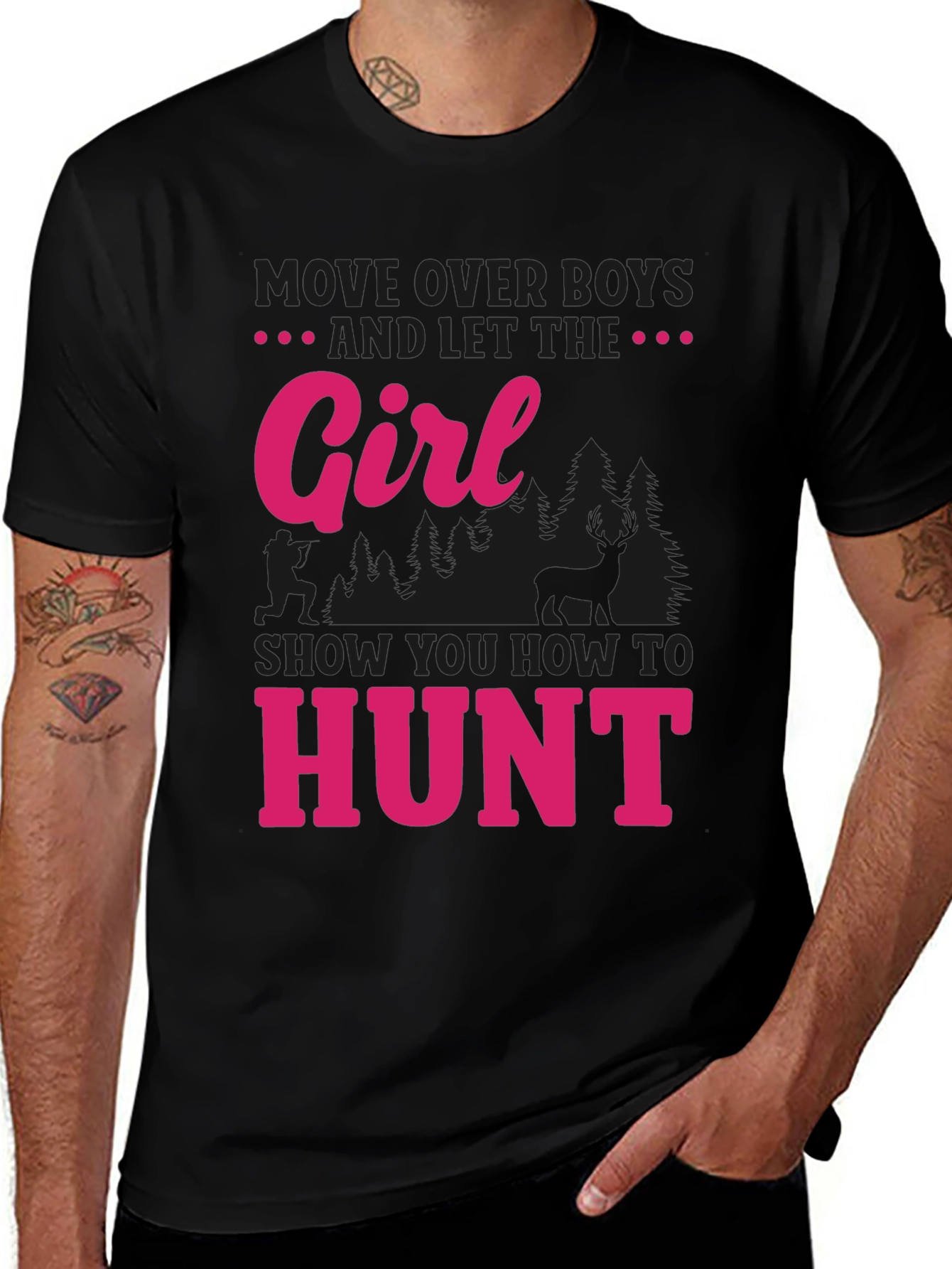 Variant 11 of Girl Hunt T-Shirt - Show Them How!