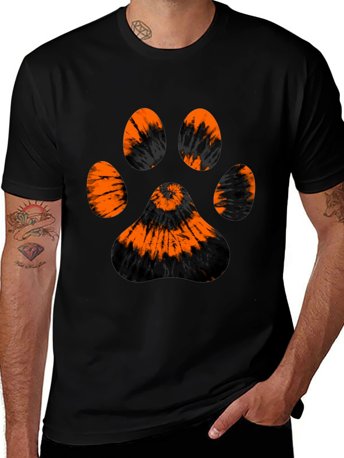 Variant 20 of Tie-Dye Paw Print T-Shirt