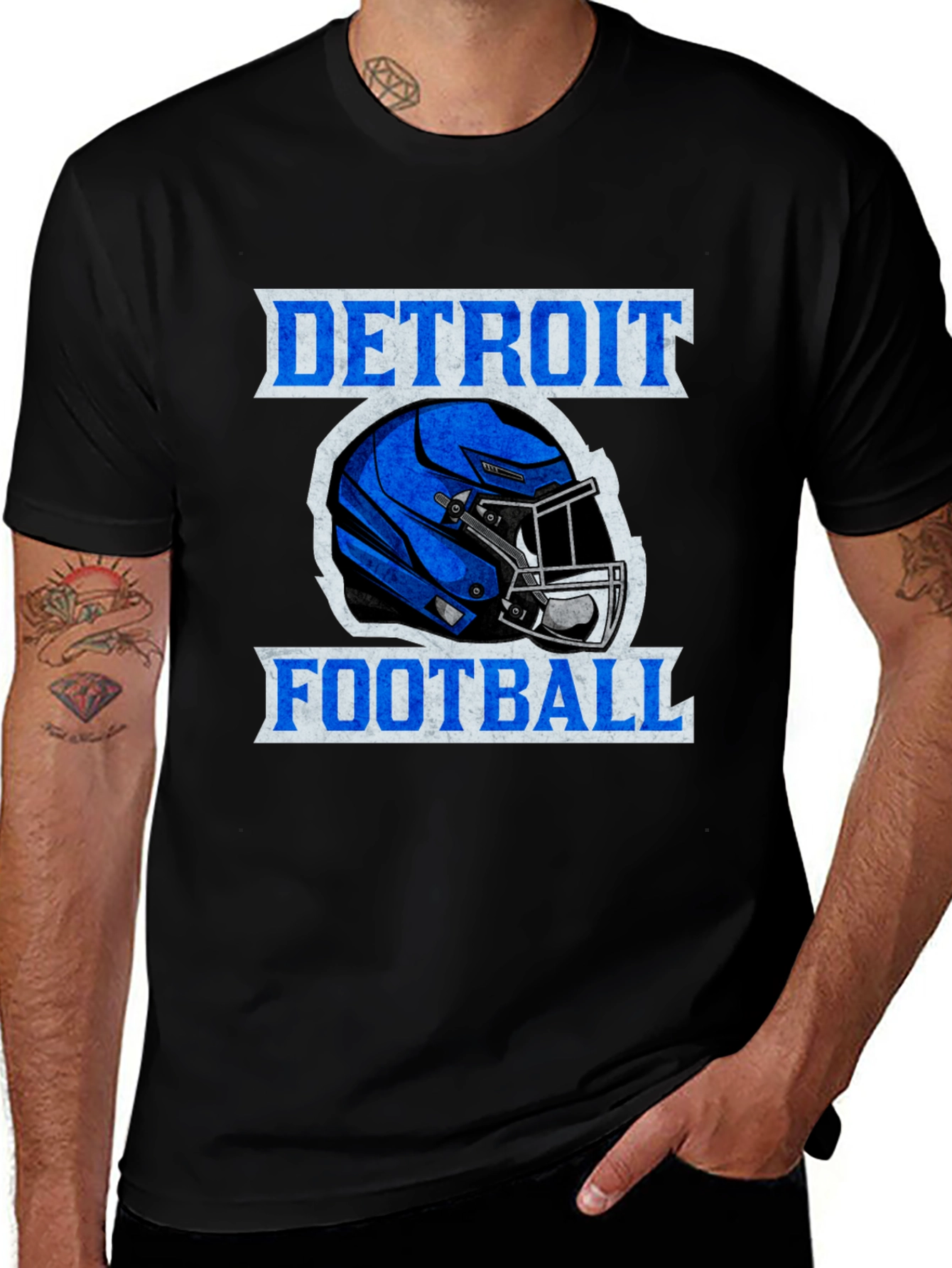 Detroit Football Helmet Graphic Tee