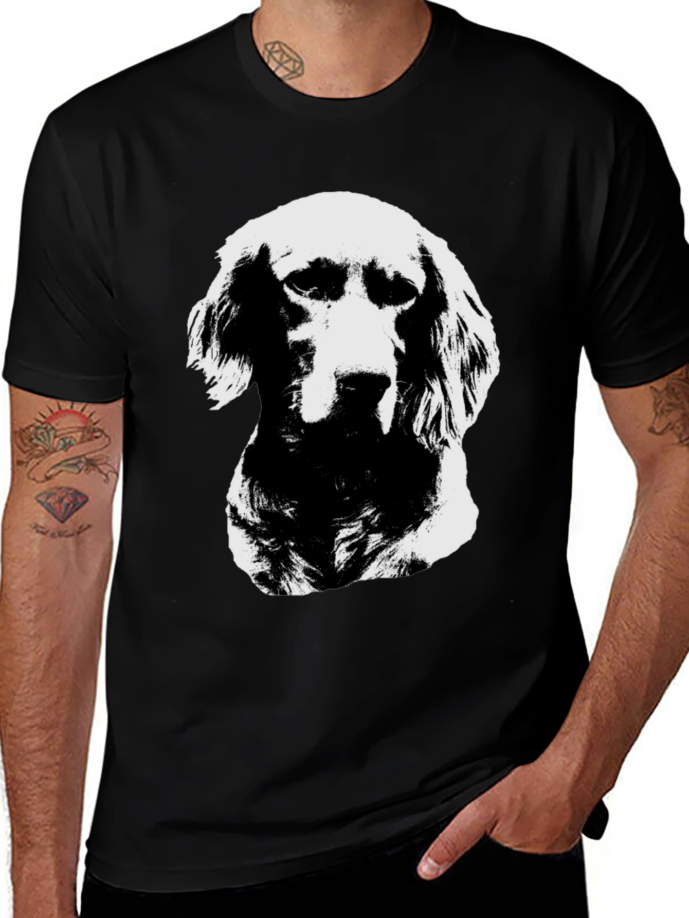 Variant 23 of Dog Graphic Tee - Black Unisex T-Shirt