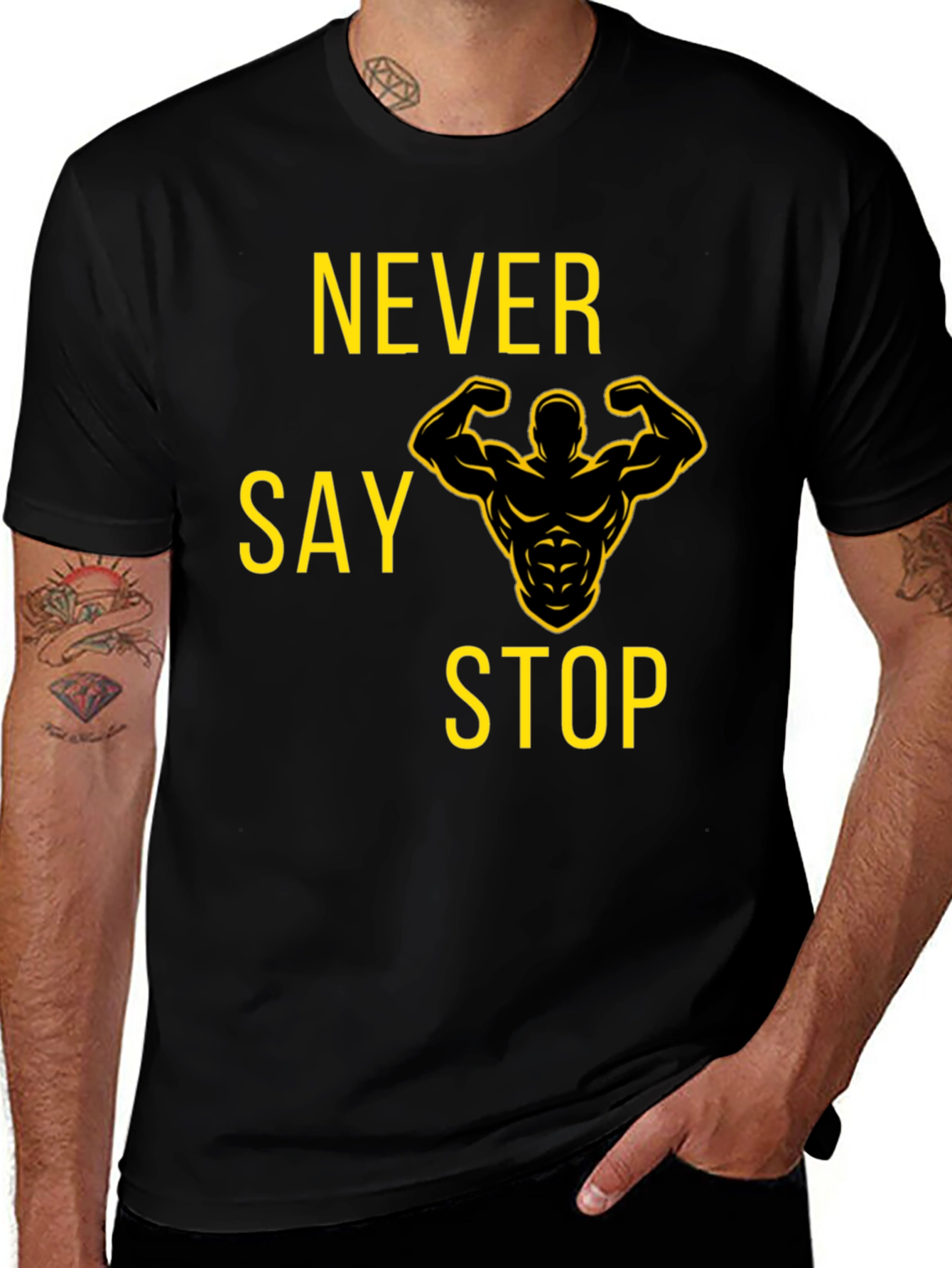 Variant 24 of Never Say Stop Gym T-Shirt