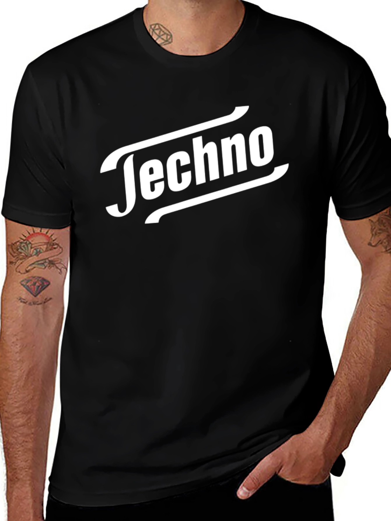 Variant 8 of Techno Black T-Shirt