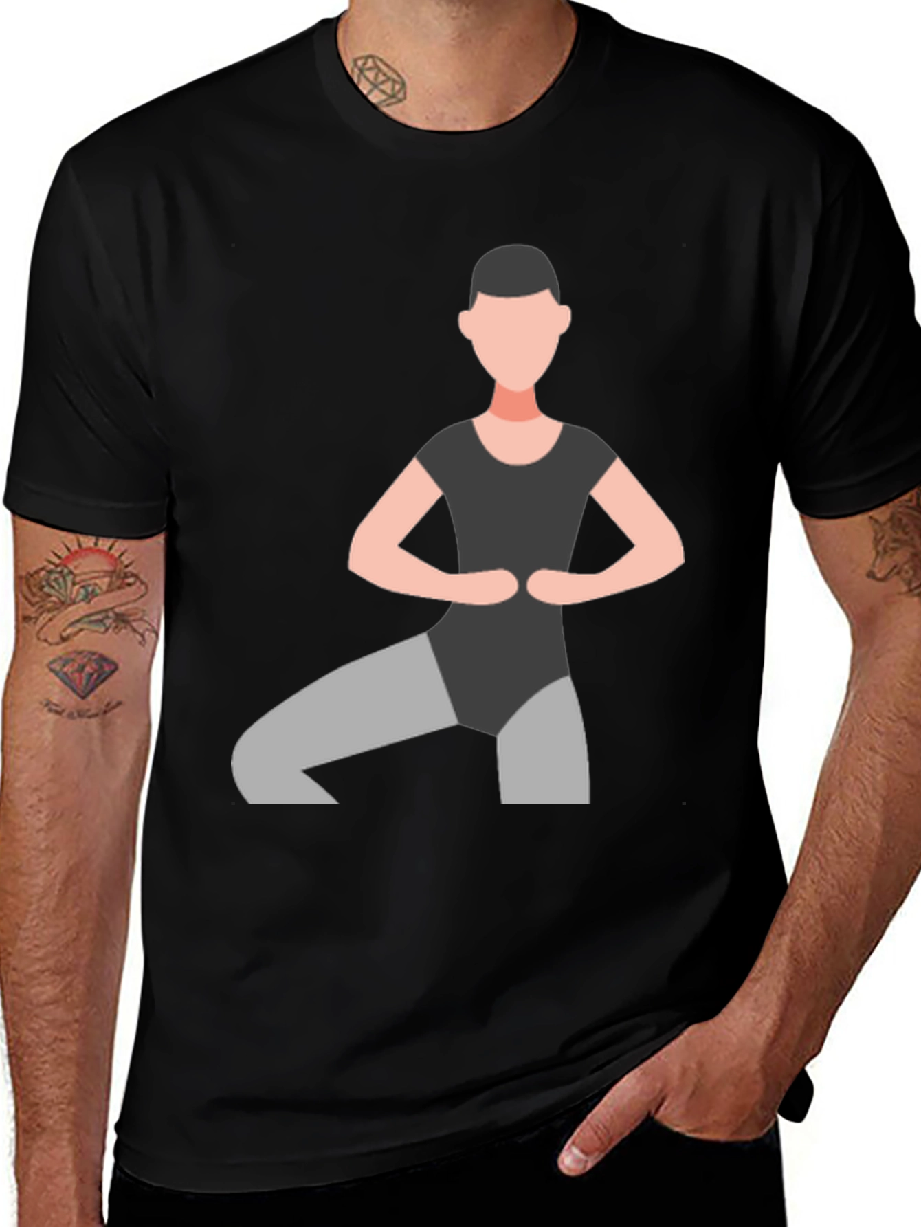 Variant 9 of Ballet Dancer Graphic T-Shirt - Black, Unisex