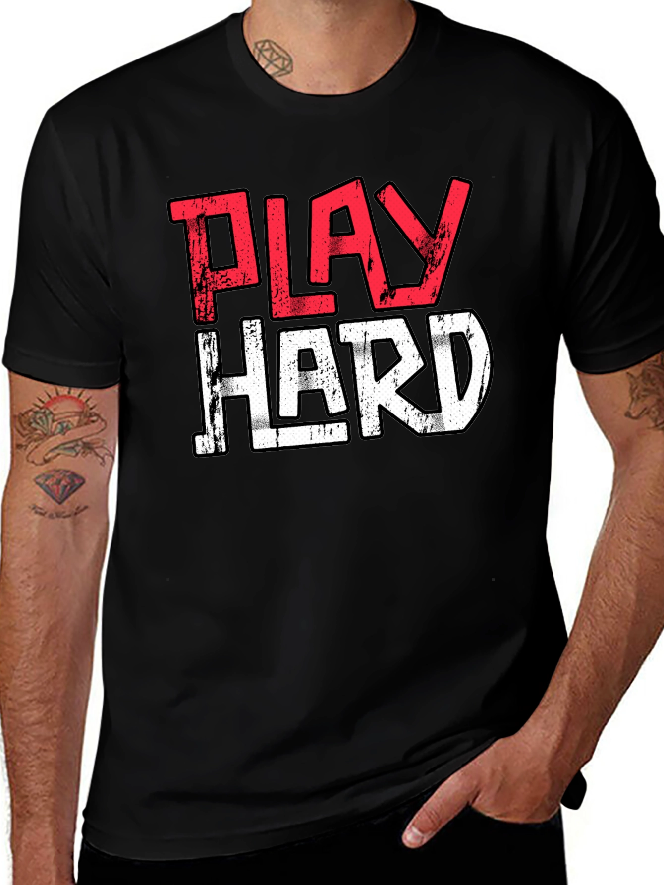Variant 28 of Play Hard Black Graphic Tee