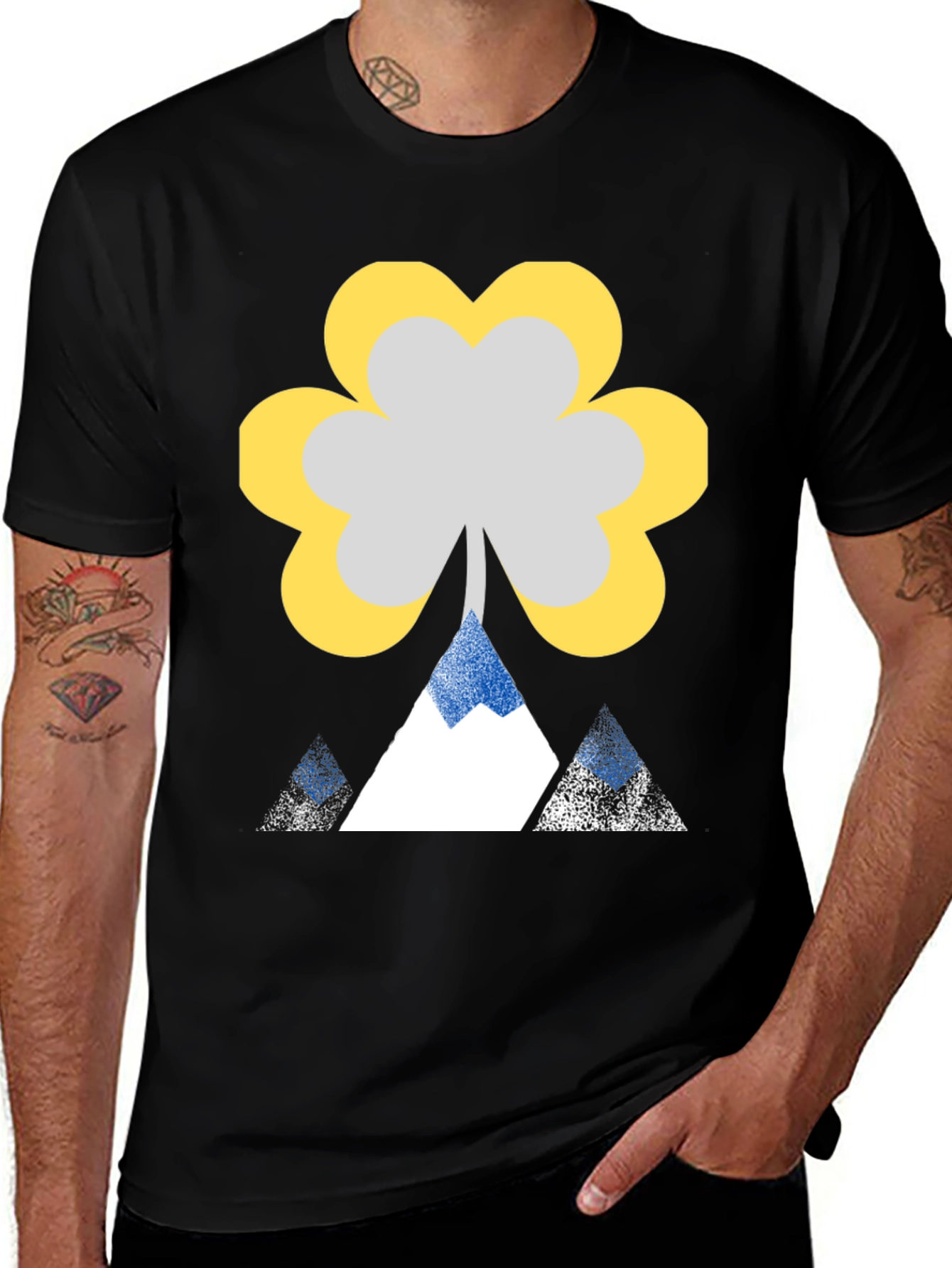 Variant 5 of Lucky Mountain T-Shirt - Shamrock Graphic Tee