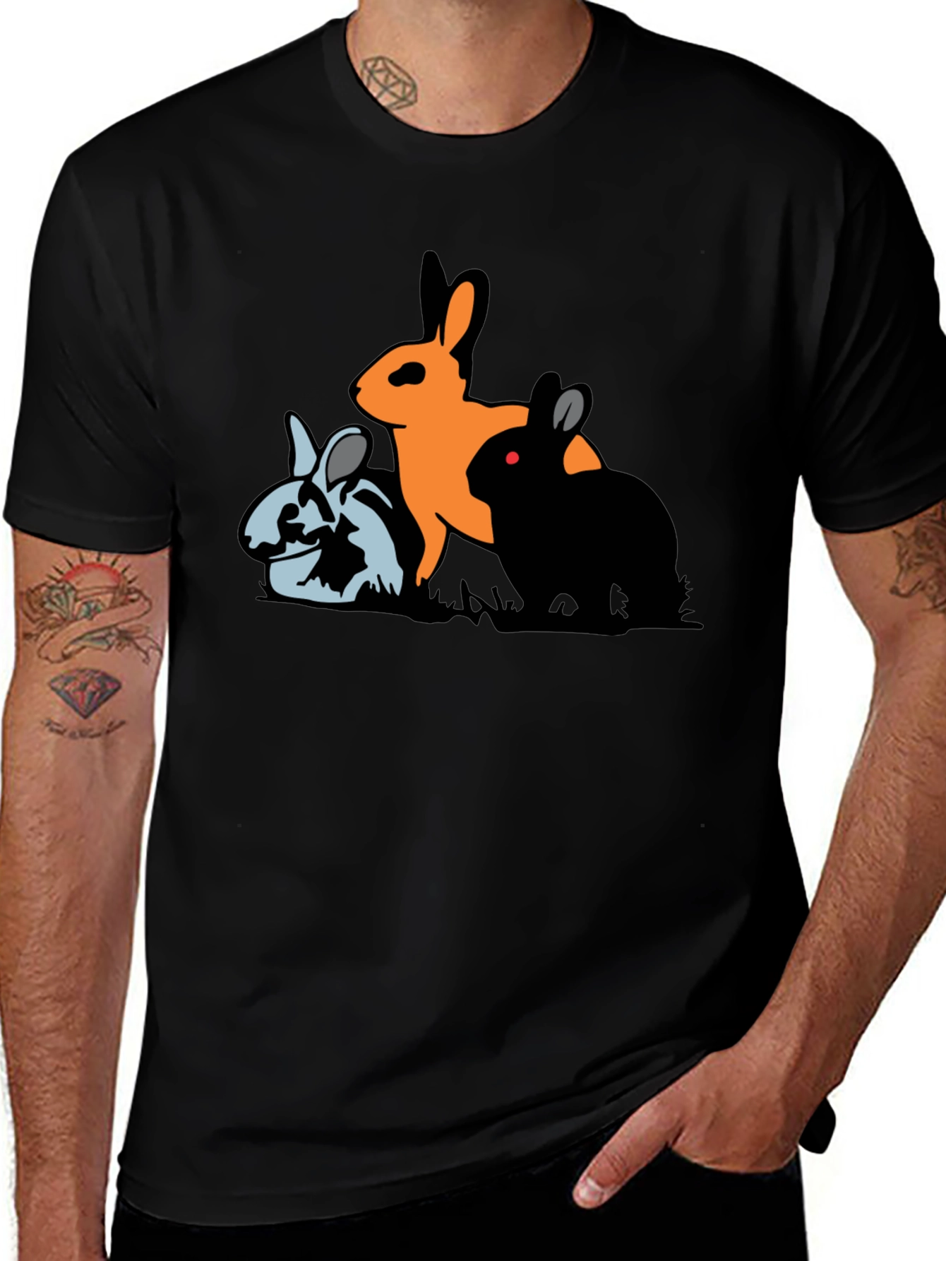 Variant 14 of Three Bunny Graphic T-Shirt