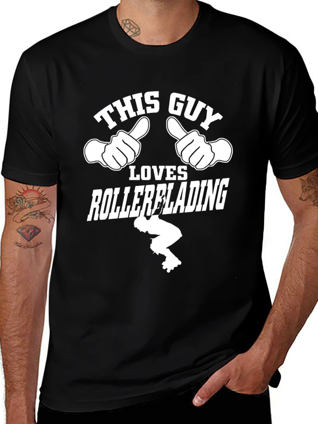 Variant 28 of This Guy Loves Rollerblading T-Shirt