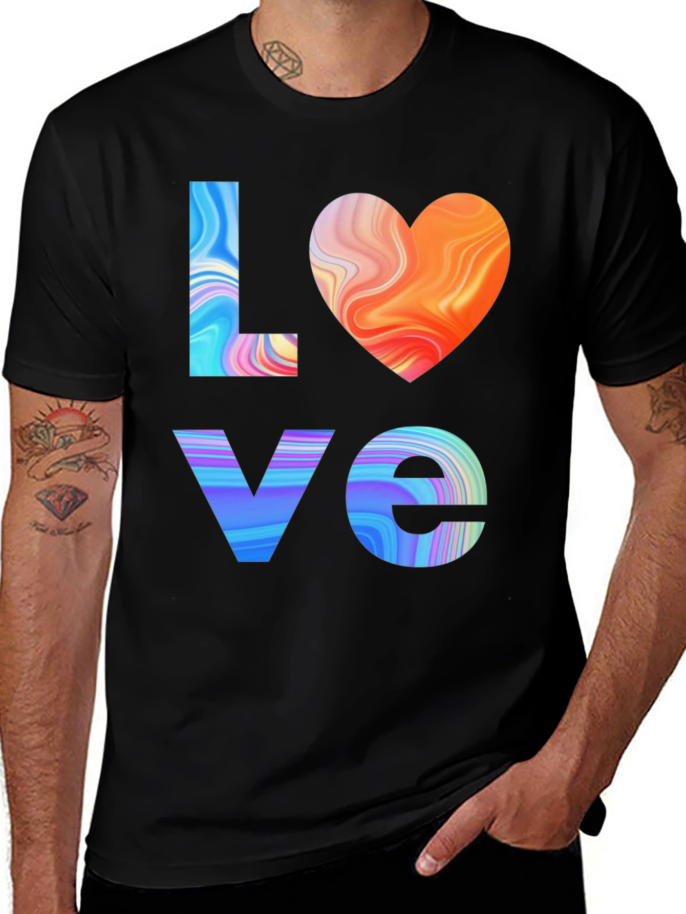 Variant 30 of Abstract Love Graphic T-Shirt