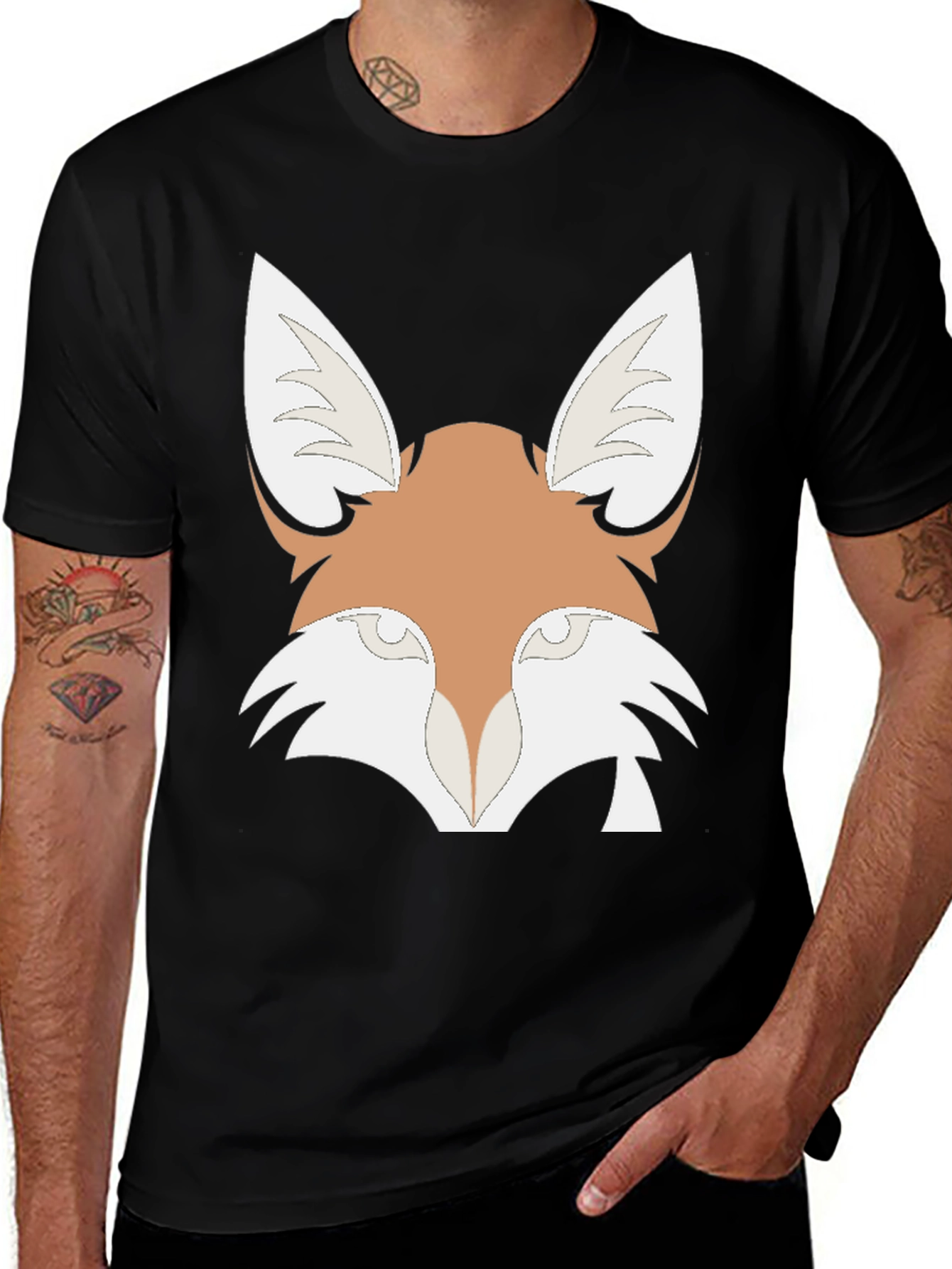 Variant 23 of Fox Graphic Tee - Stylish Animal Print T-Shirt