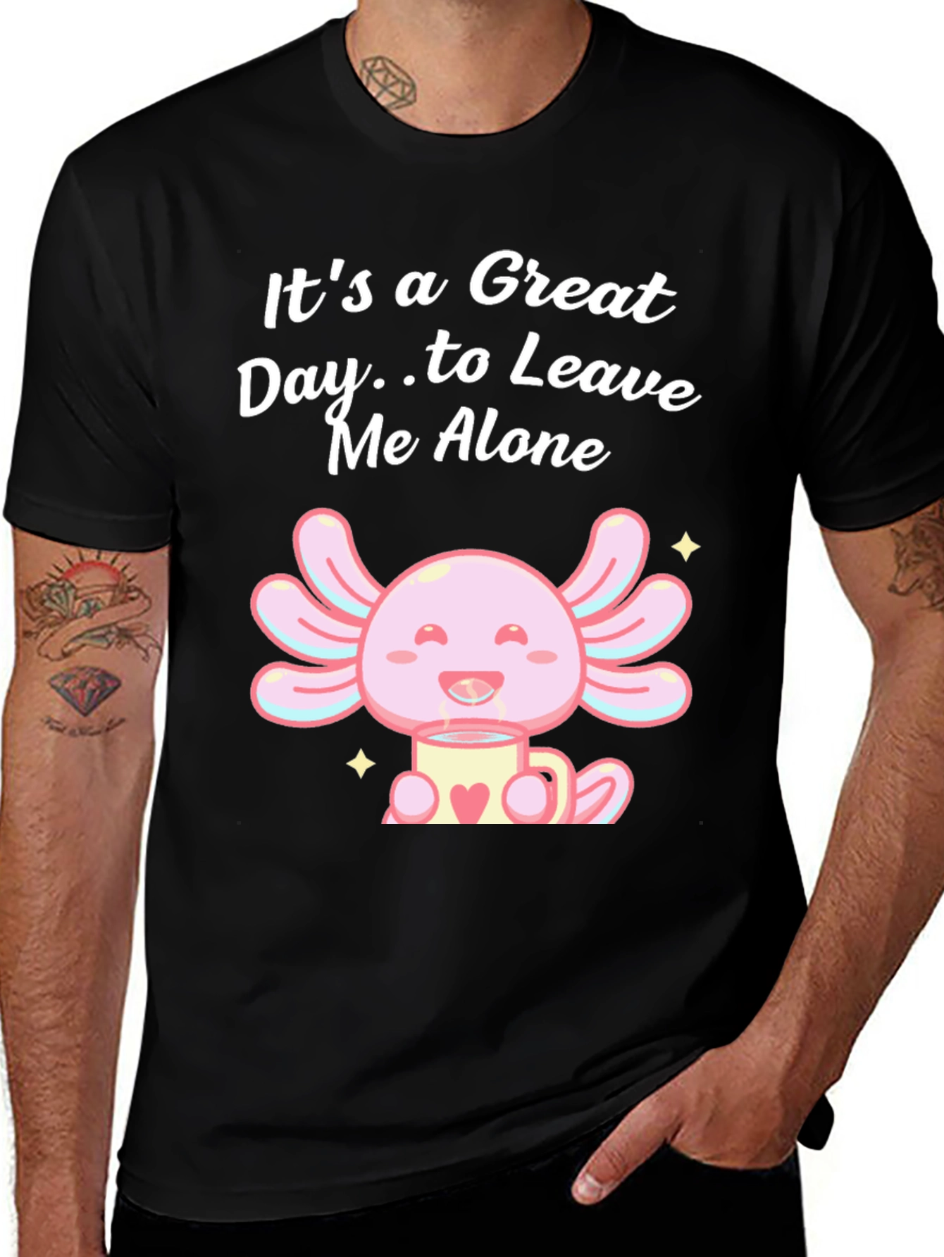 Variant 8 of Great Day Axolotl T-Shirt - Leave Me Alone