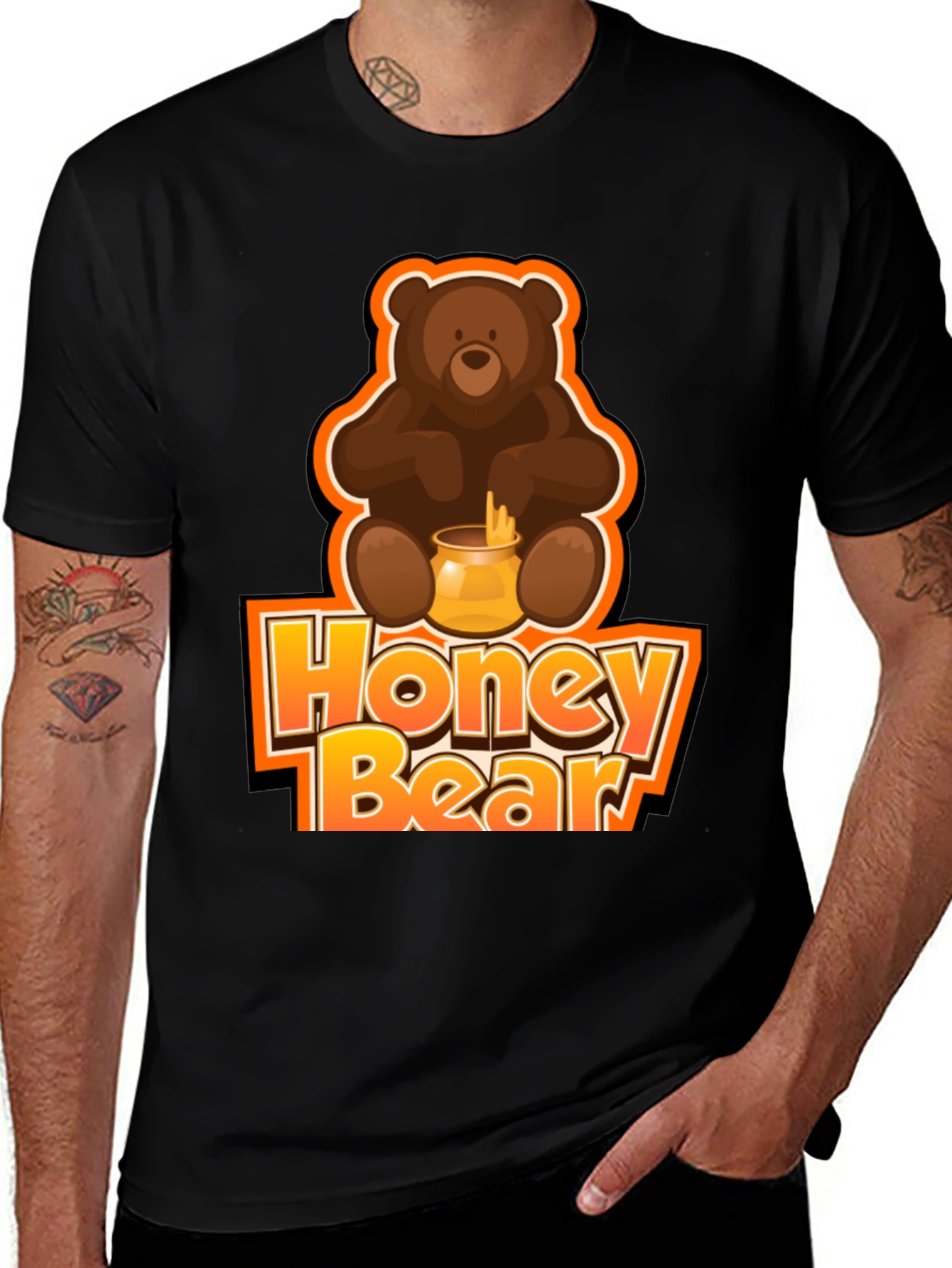 Variant 20 of Honey Bear Graphic Tee - Comfort & Style