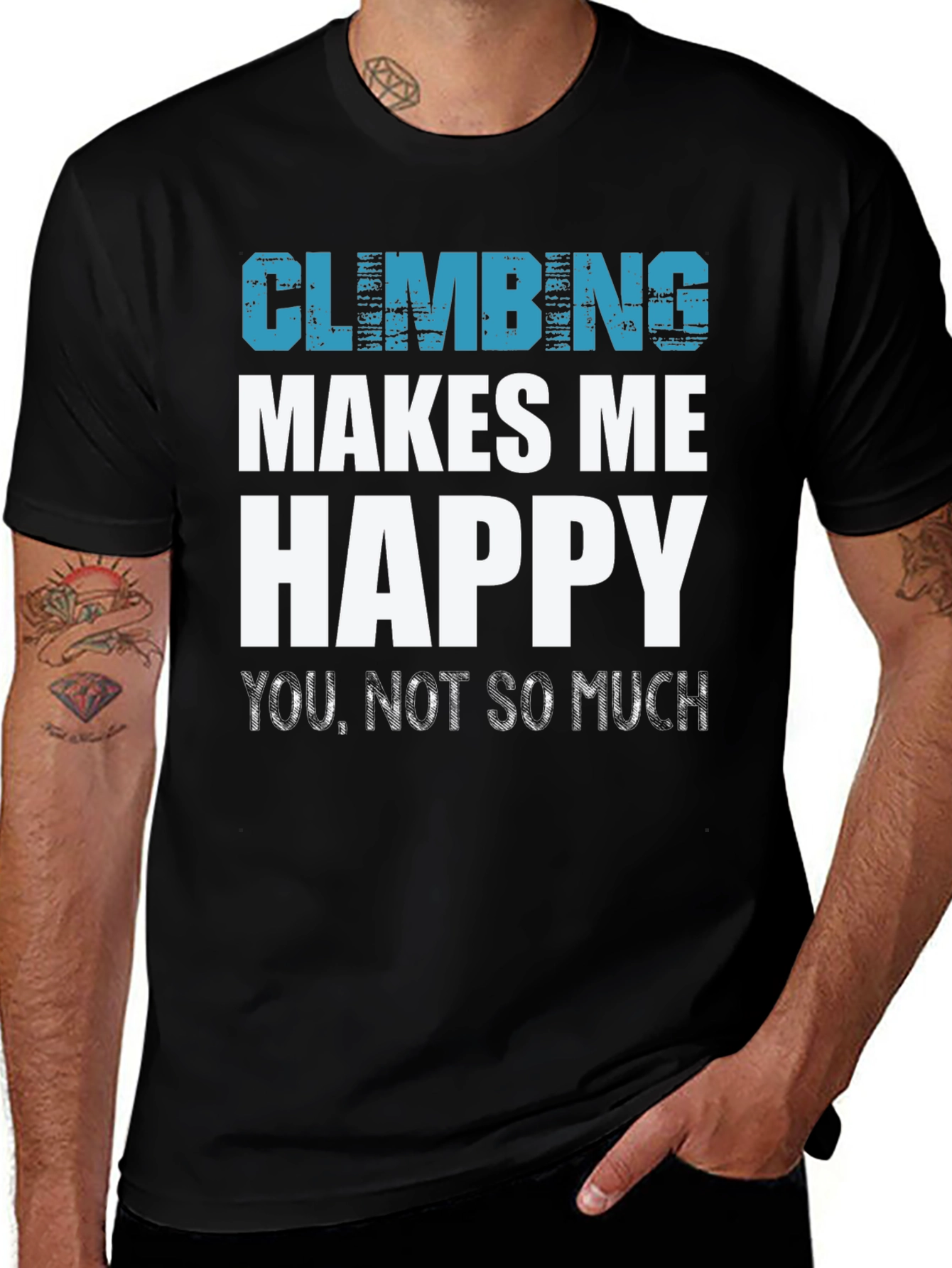 Variant 21 of Climbing Makes Me Happy Tee