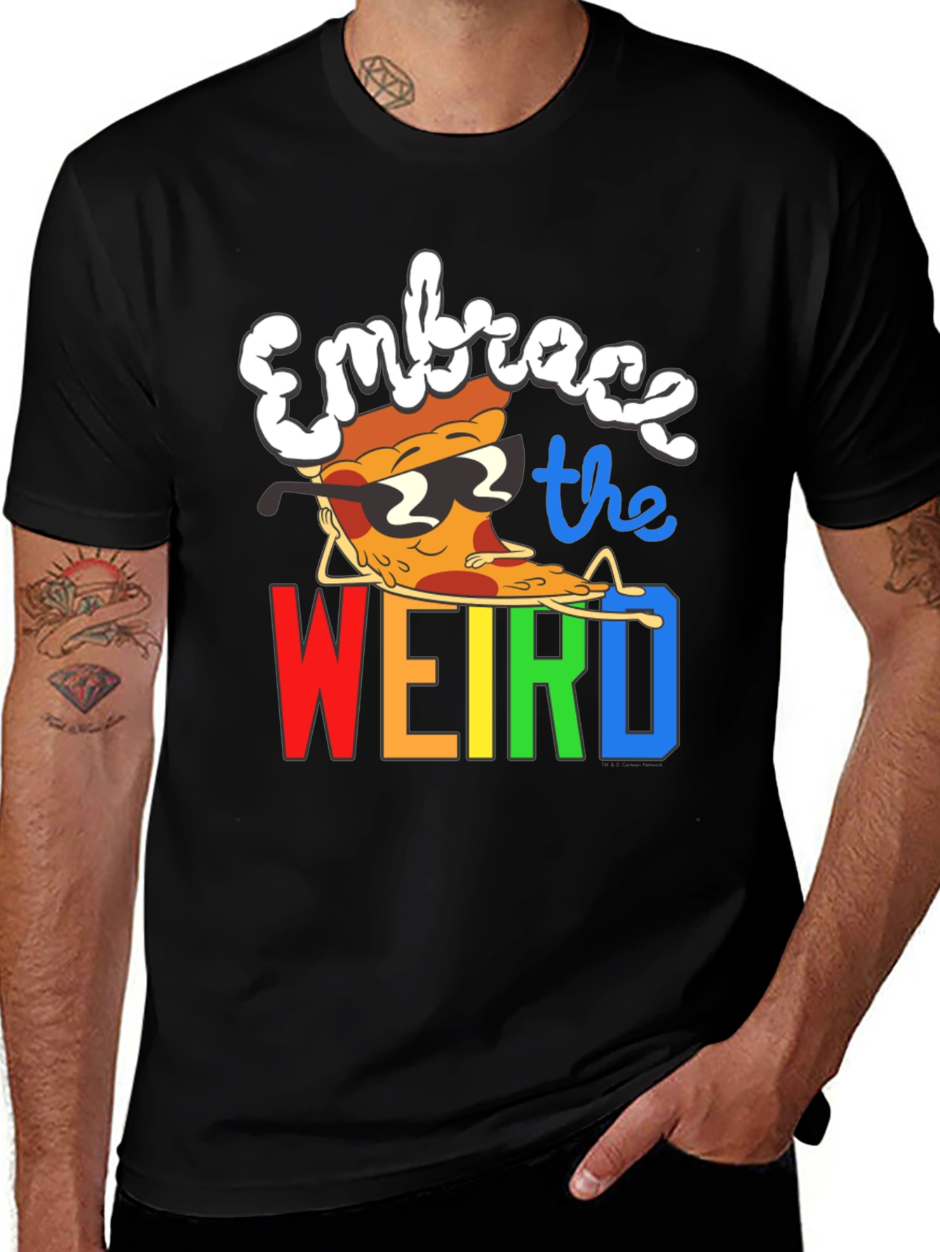 Variant 5 of Embrace the Weird Pizza T-Shirt