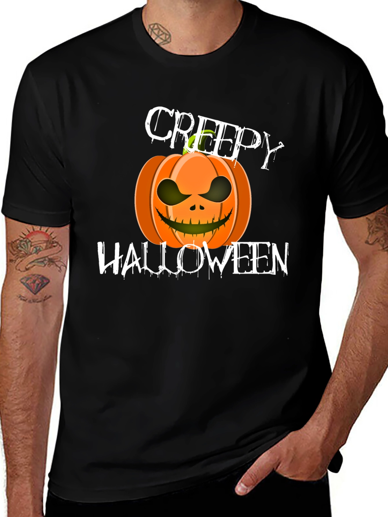 Variant 15 of Creepy Halloween Pumpkin T-Shirt