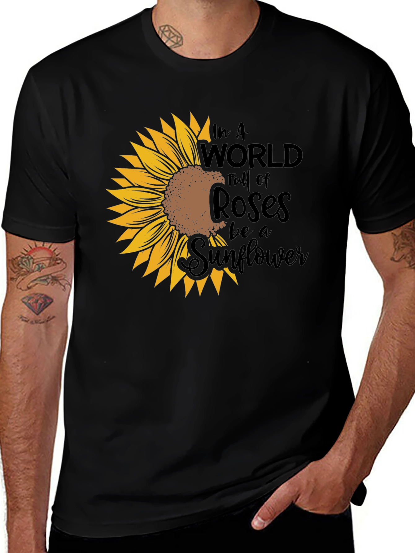 Variant 8 of Sunflower Graphic Tee - Be a Sunflower