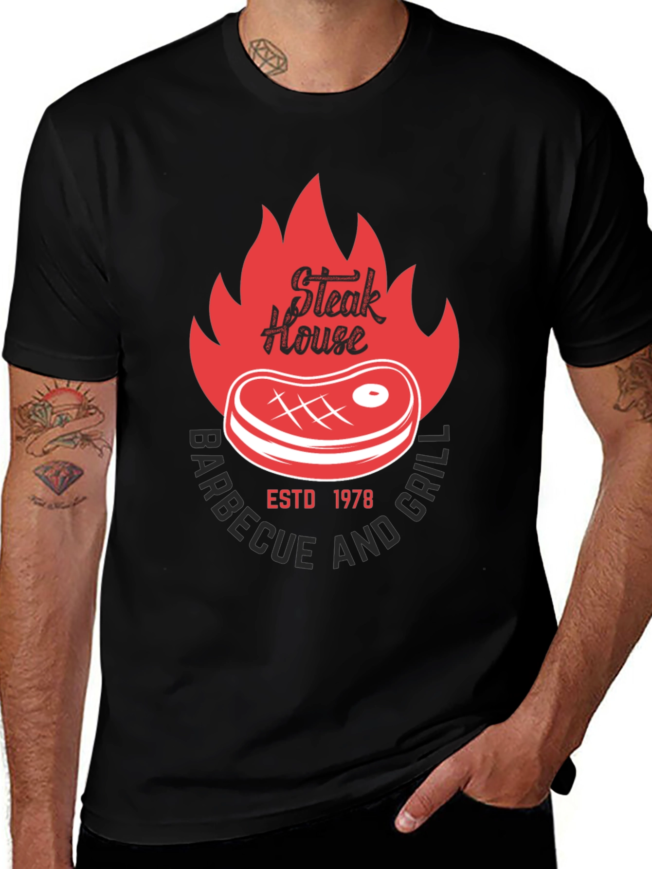Variant 15 of Steak House BBQ & Grill T-Shirt