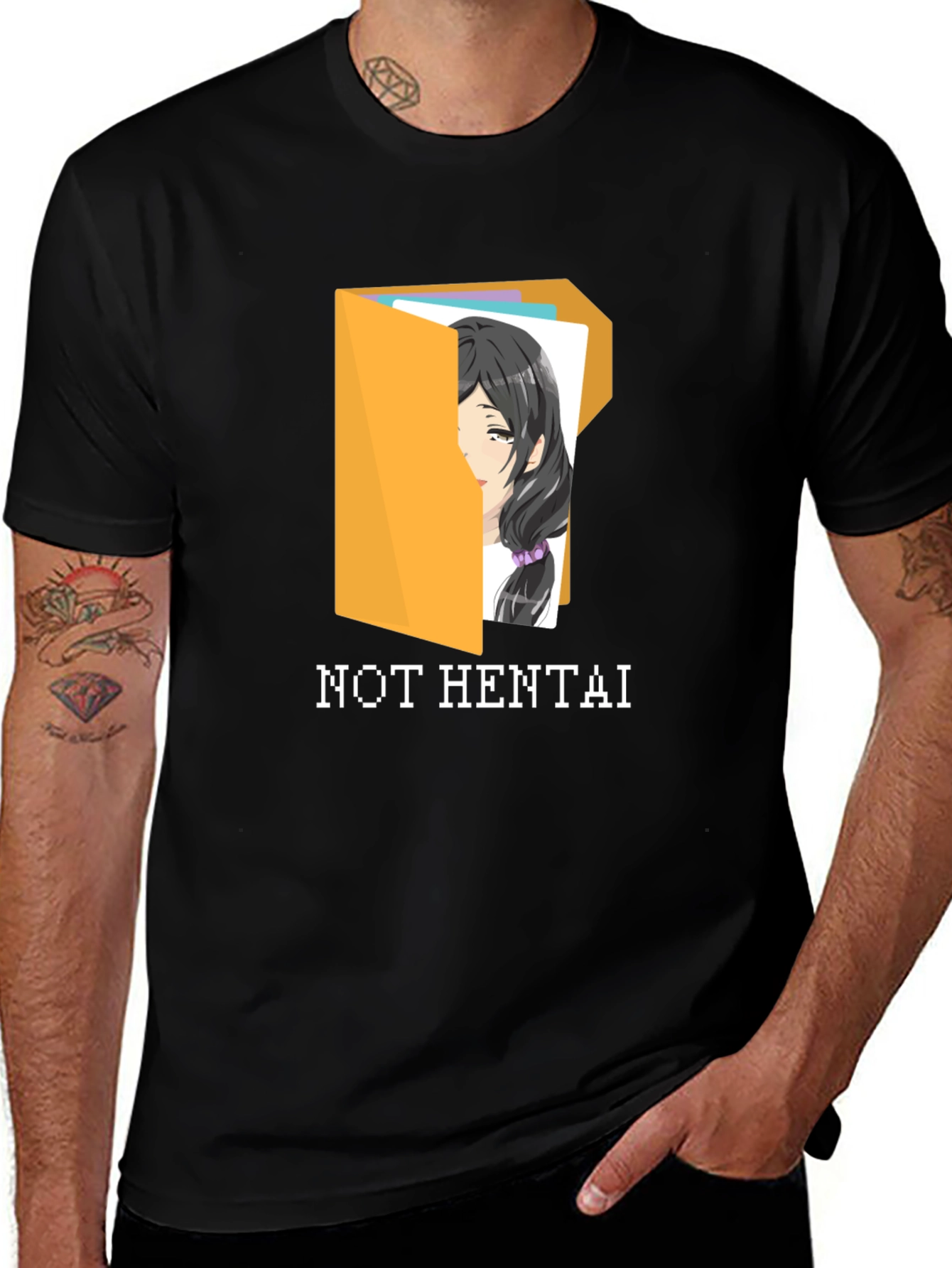 Variant 9 of Anime 'Not Hentai' Graphic T-Shirt