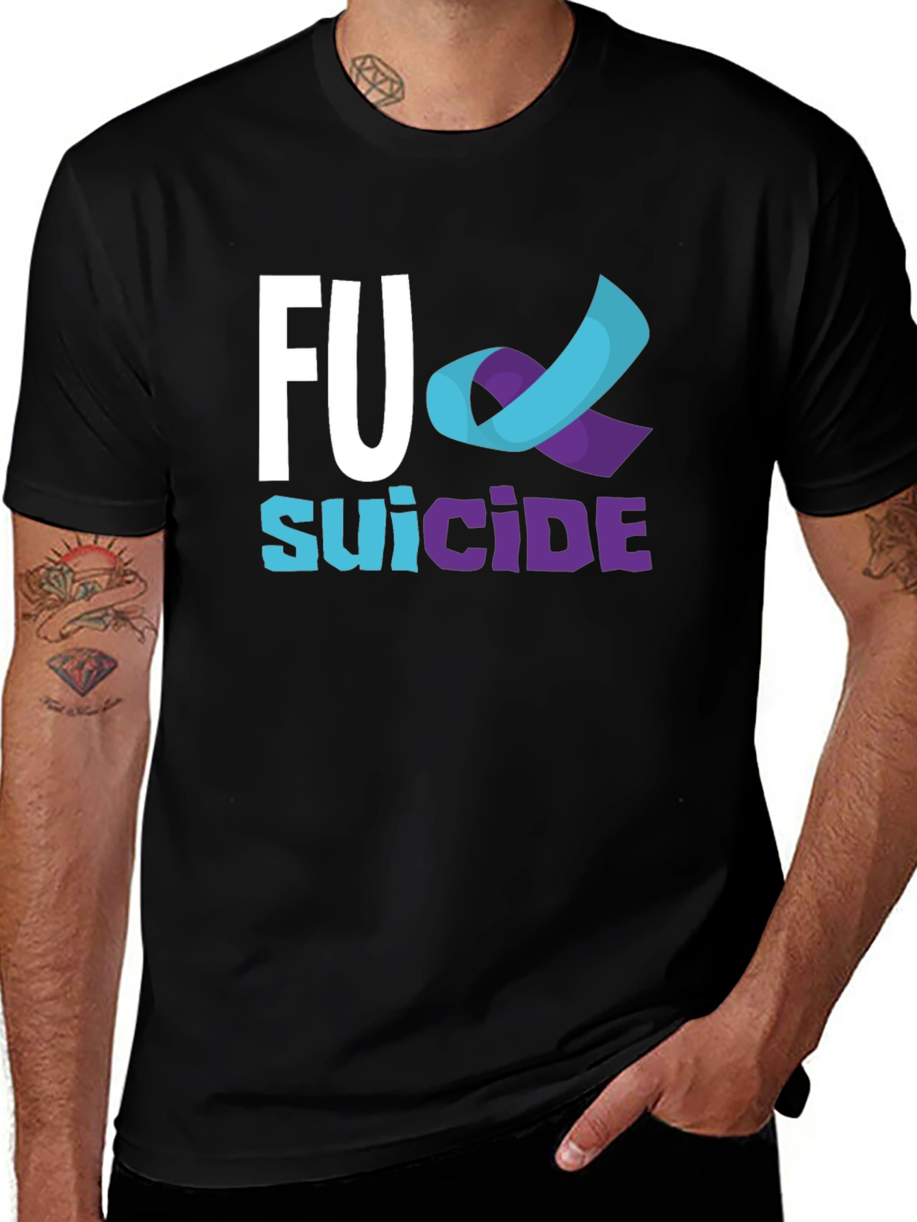Variant 12 of FU Suicide Awareness T-Shirt