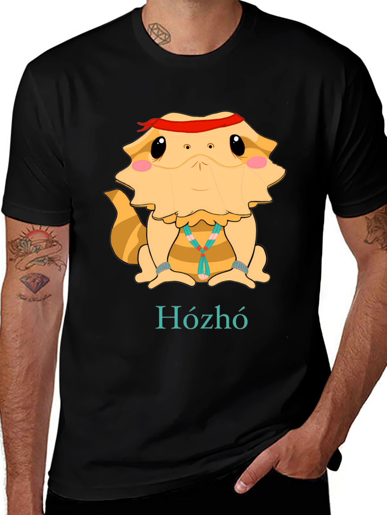 Variant 27 of Bearded Dragon Hózhó T-Shirt - Cool Lizard Tee
