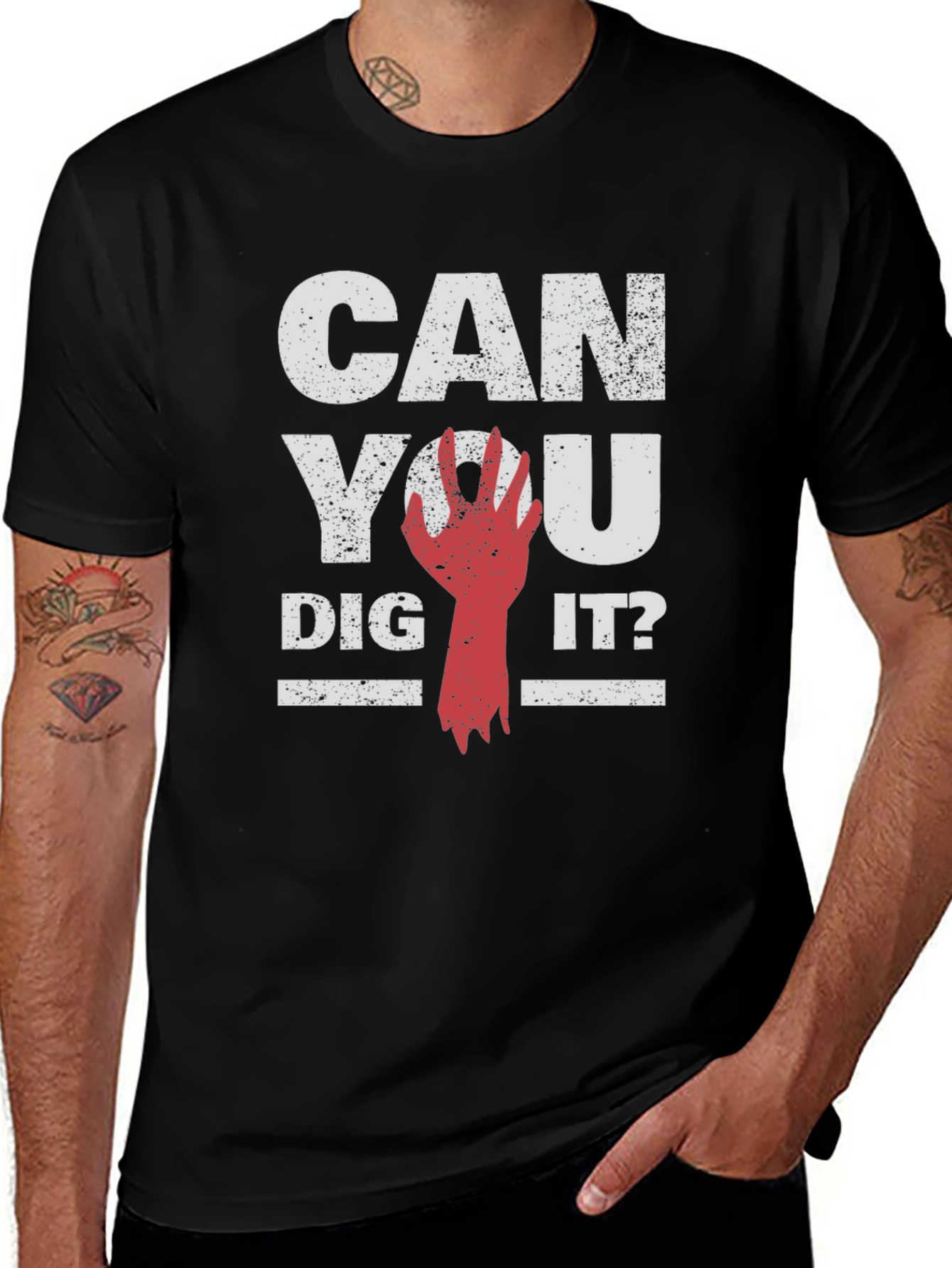 Variant 25 of Can You Dig It T-Shirt - Retro Hand Graphic Tee
