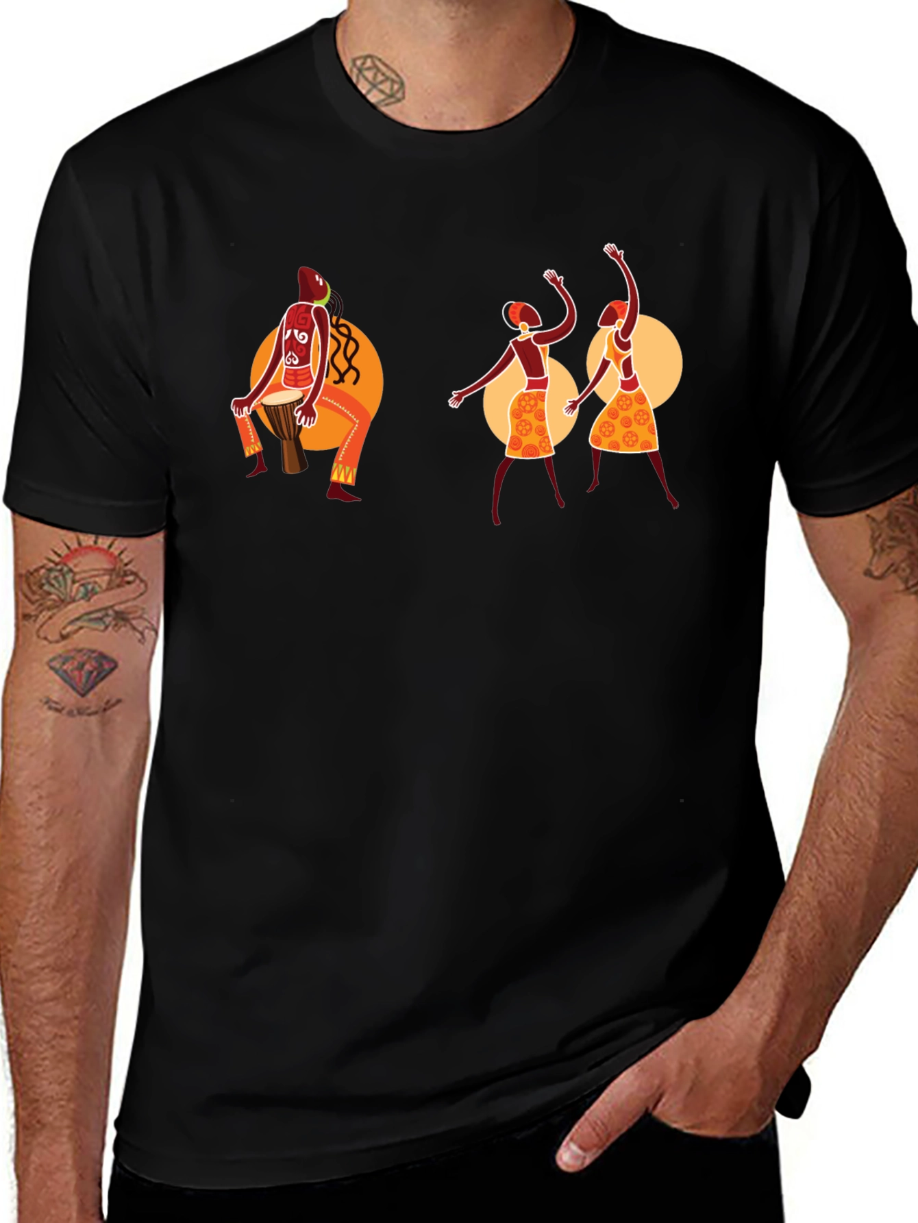 Variant 11 of African Rhythm Graphic T-Shirt