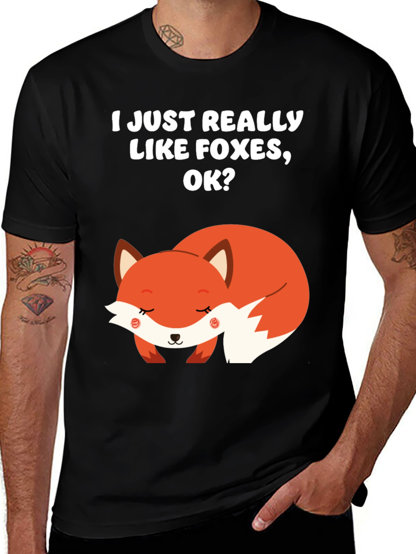 Variant 17 of Fox Lover T-Shirt - Cute Sleeping Fox Design