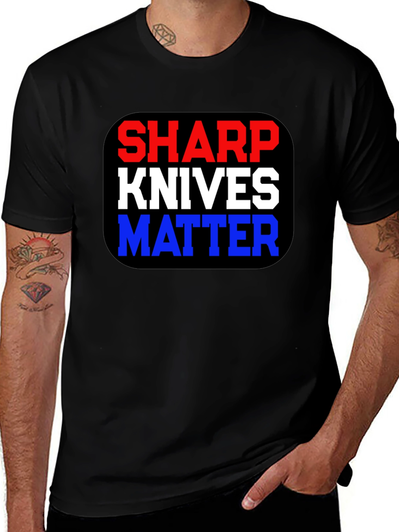 Variant 6 of Sharp Knives Matter Graphic T-Shirt