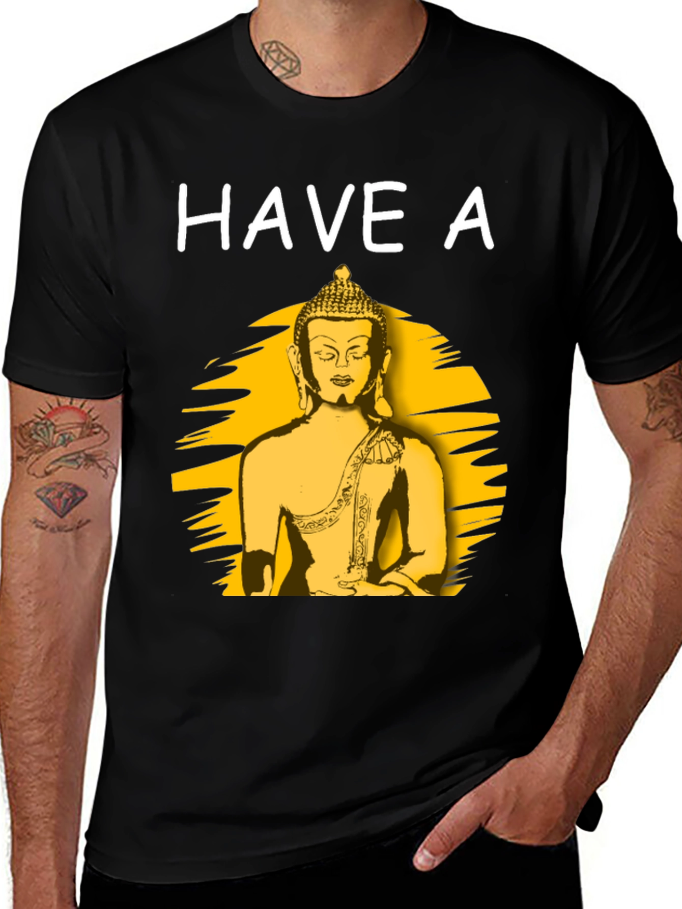 Variant 20 of Buddha Graphic Print T-Shirt