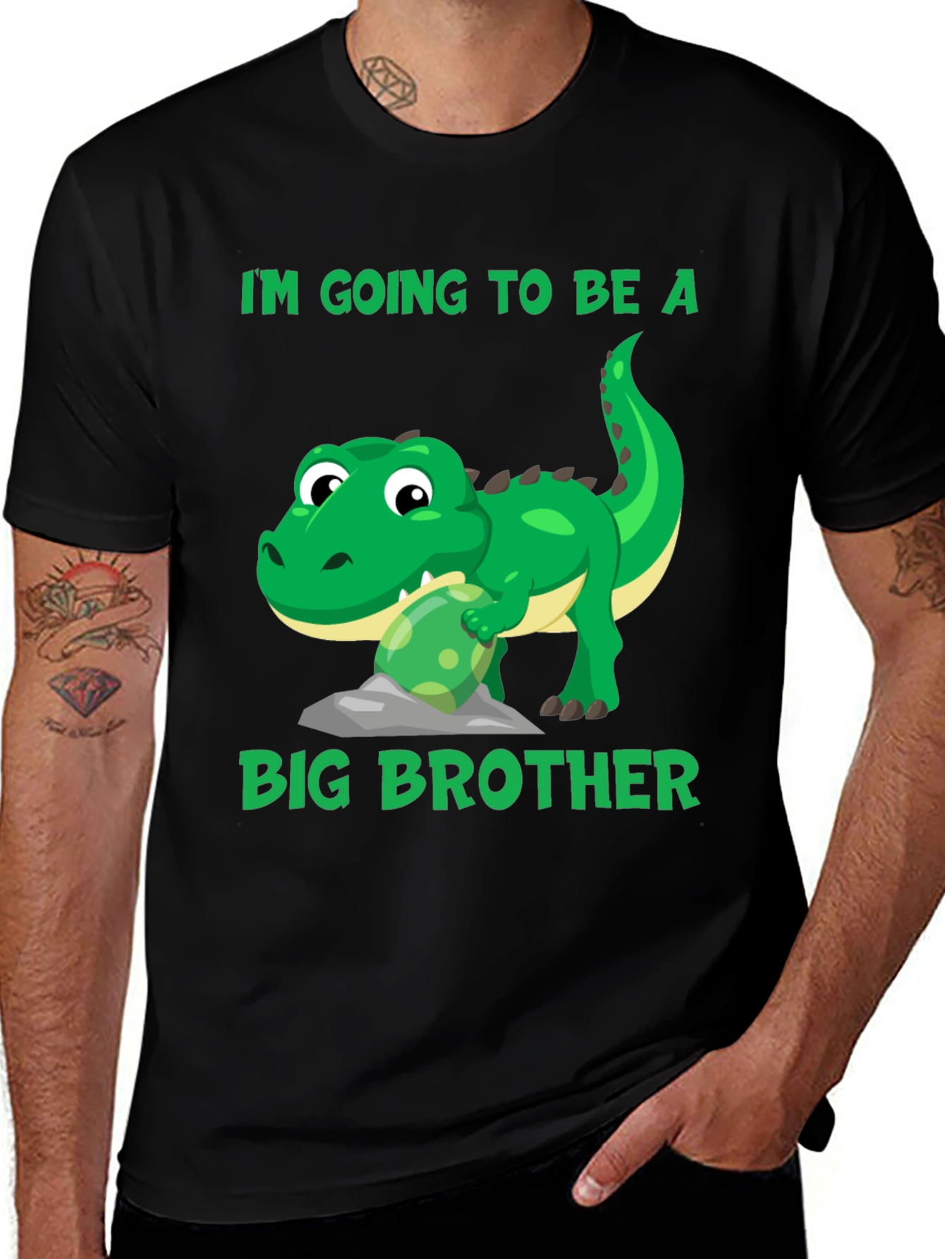 Big Brother Dinosaur T-Shirt - Future Big Bro Announcement Tee