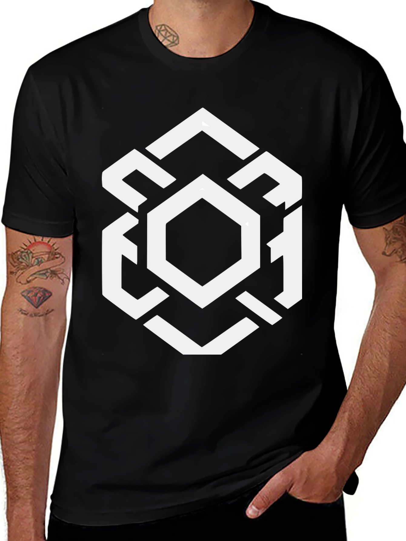 Variant 28 of Geometric Hexagon Graphic T-Shirt