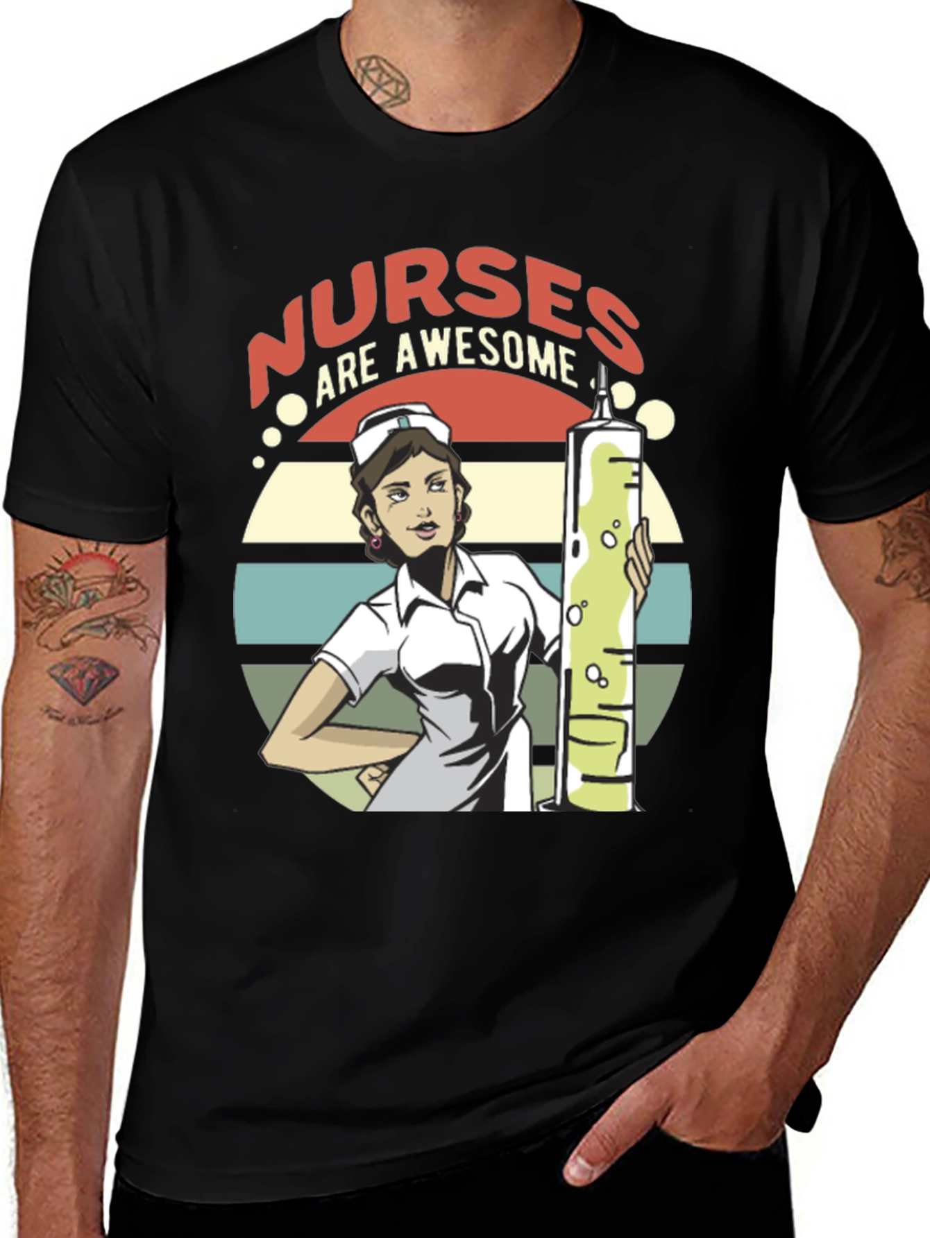 Variant 13 of Nurses Are Awesome T-Shirt - Medical Hero Appreciation Tee