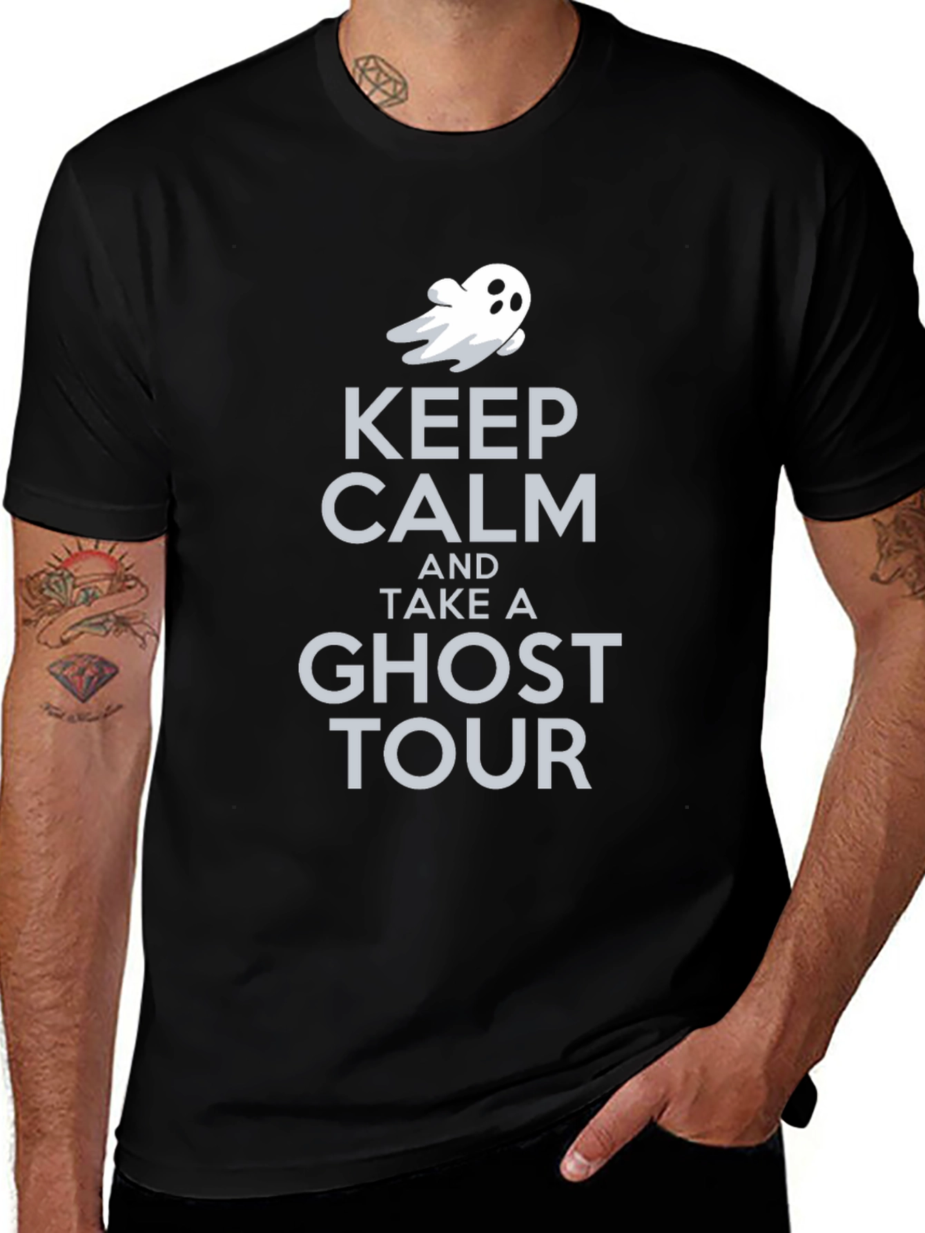 Variant 8 of Keep Calm Ghost Tour Tee - Spooky Season Shirt