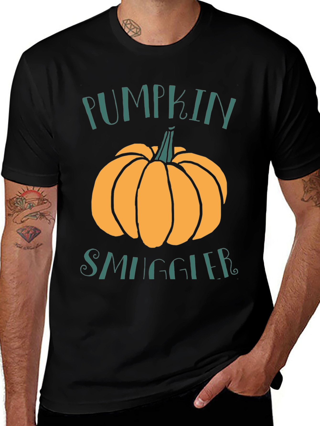 Variant 30 of Pumpkin Smuggler T-Shirt - Fall Apparel