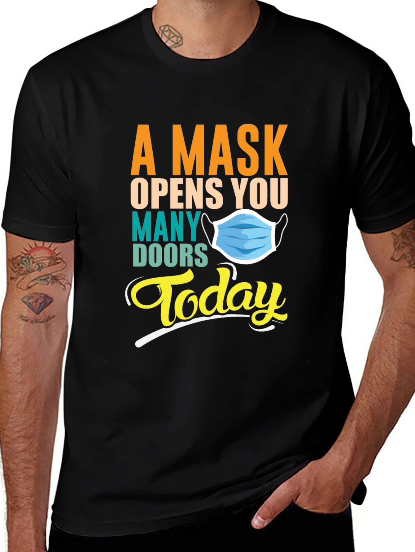 Variant 5 of A Mask Opens You Many Doors Today Graphic T-Shirt