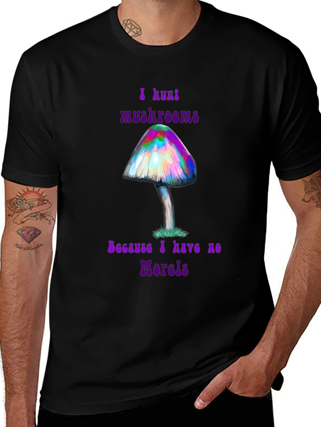 Variant 24 of I Hunt Mushrooms Funny Graphic T-Shirt