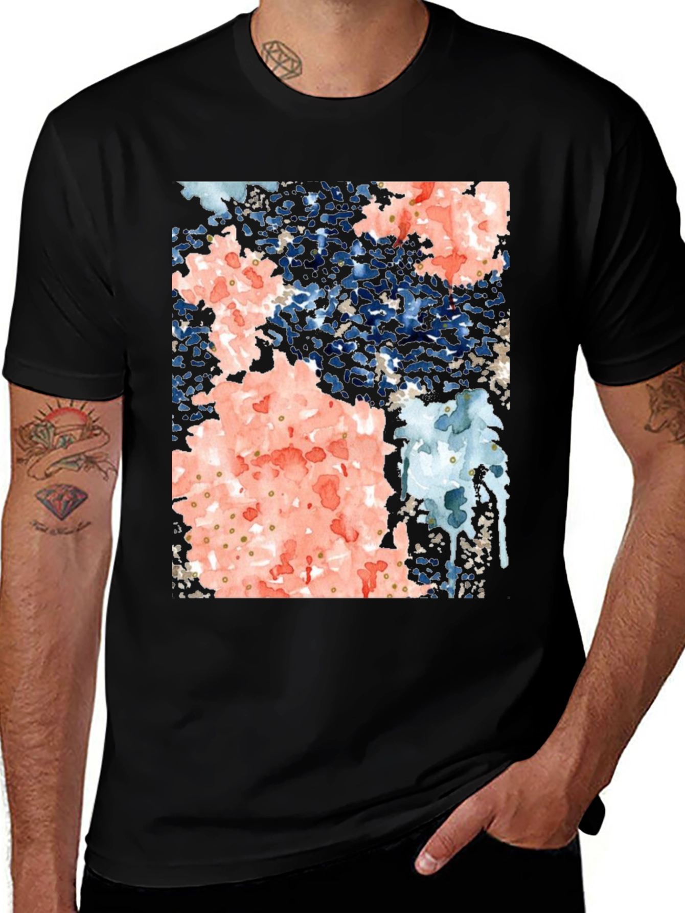 Variant 20 of Abstract Art Black Tee Shirt