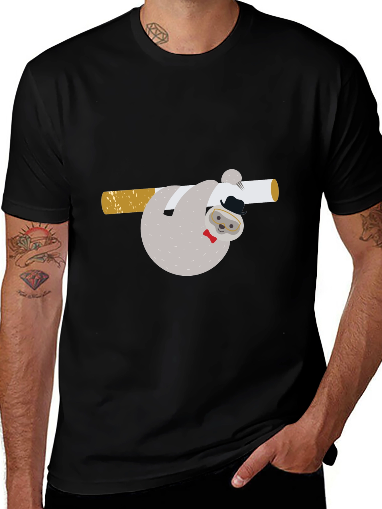 Variant 29 of Sloth Smoking Funny T-Shirt