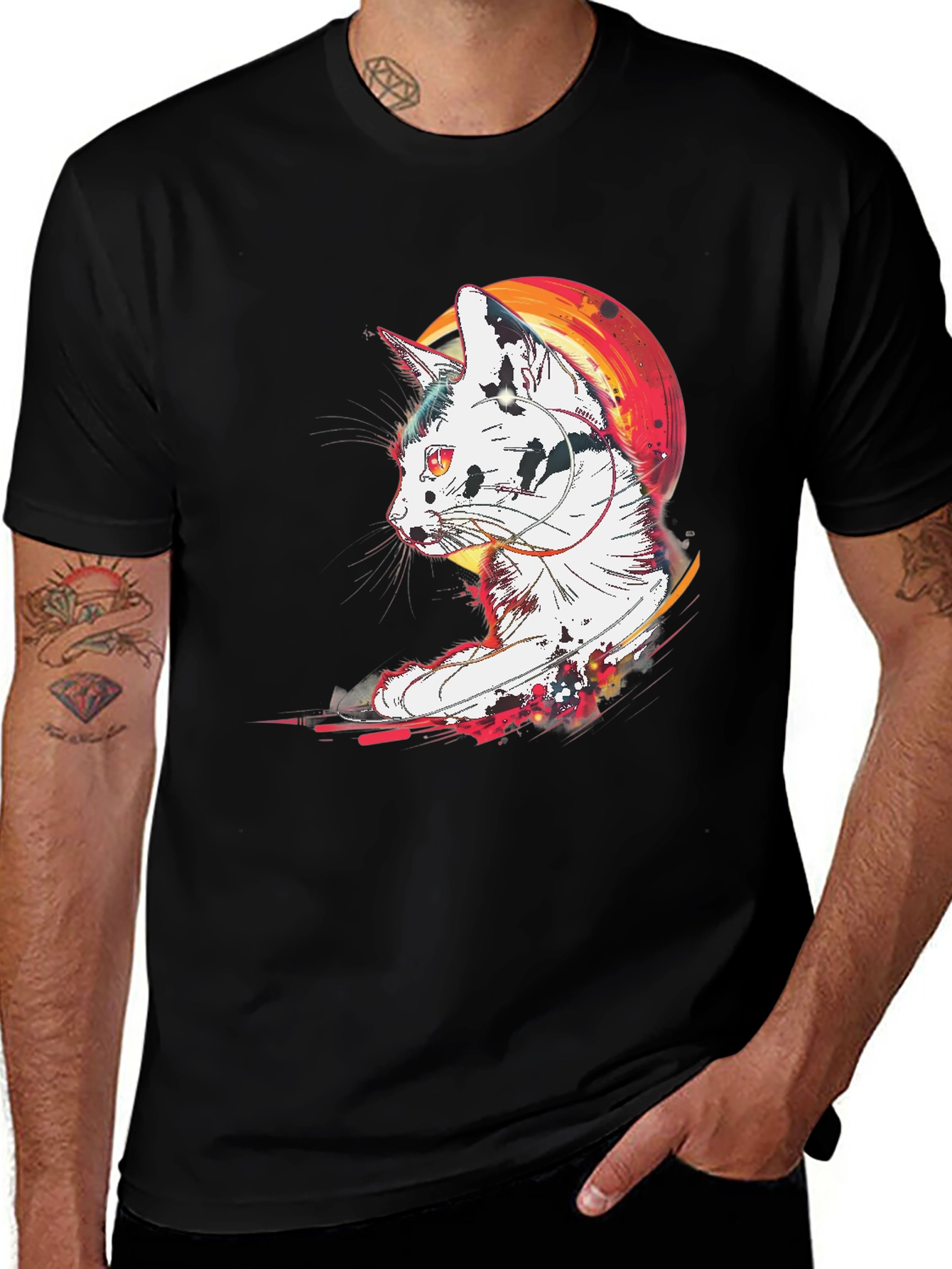 Variant 26 of Cat Silhouette T-Shirt - Unique Graphic Tee