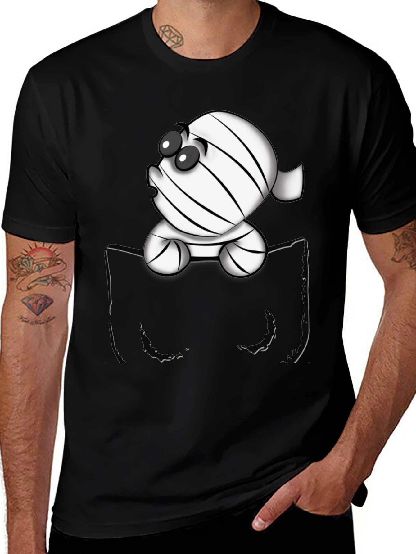 Variant 12 of Cute Cartoon Mummy in Pocket T-Shirt