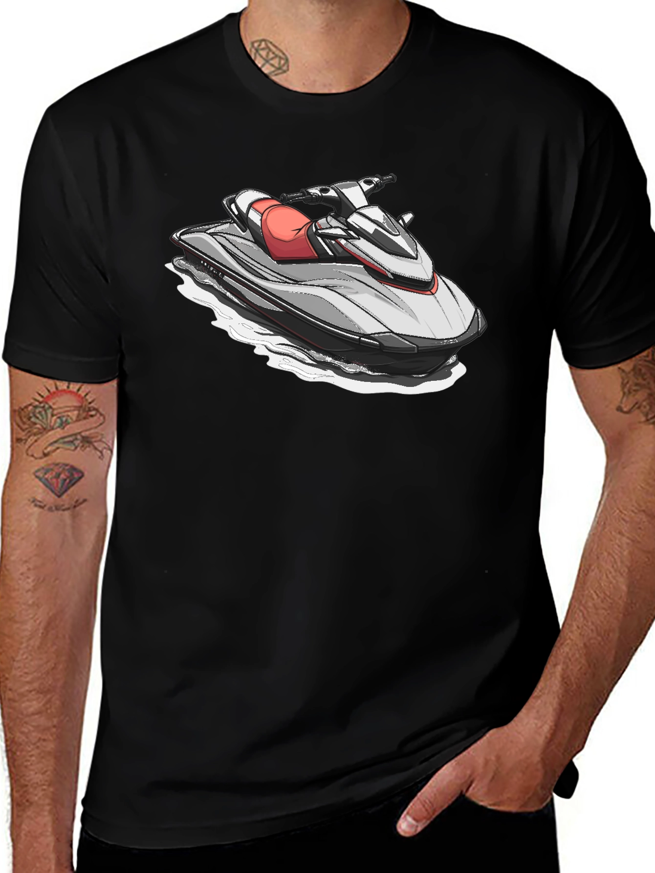 Variant 20 of Jet Ski Graphic T-Shirt - Ride the Wave in Style