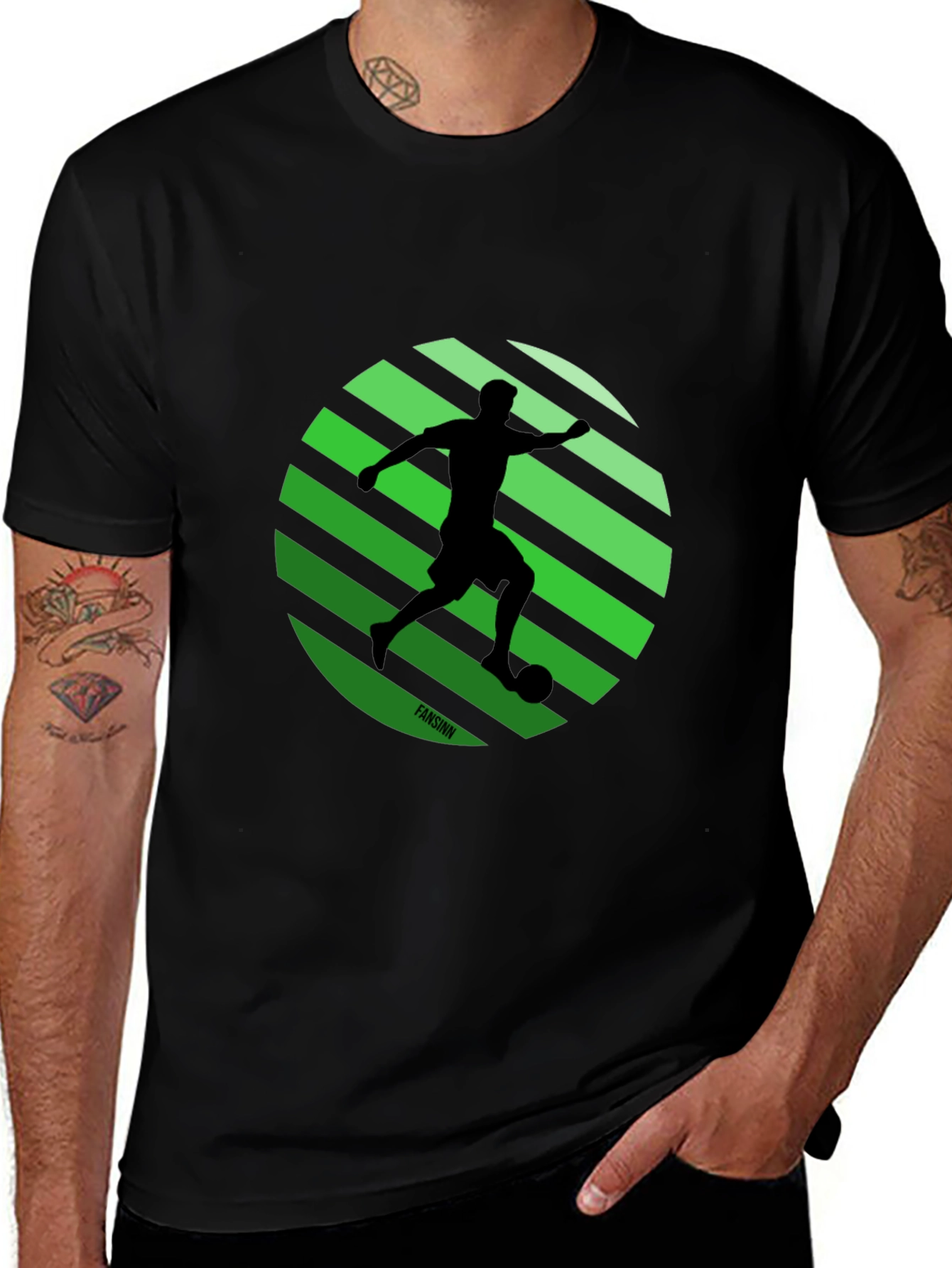 Variant 20 of Soccer Silhouette Graphic Tee - Stylish Sportswear
