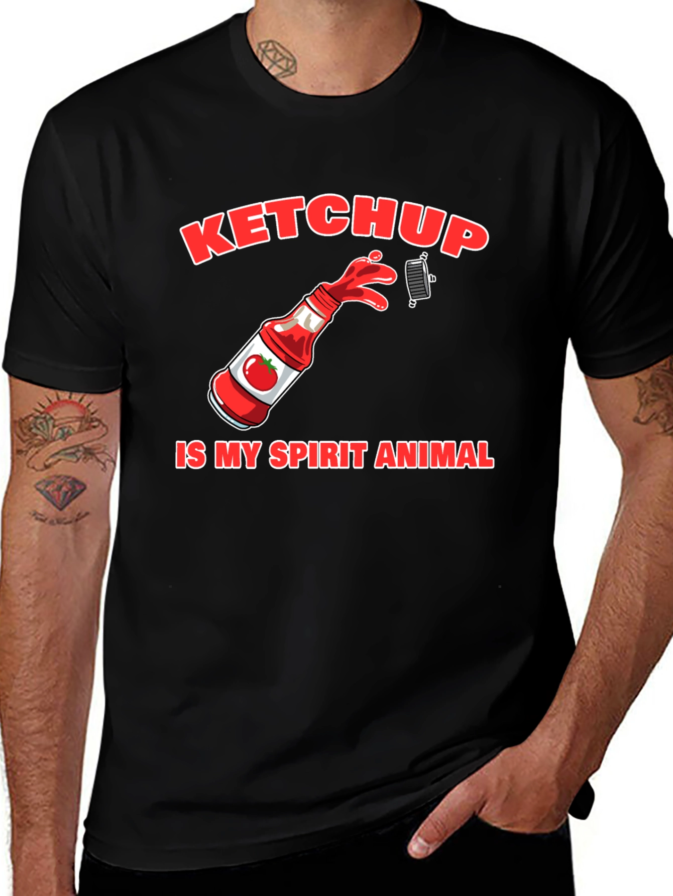 Variant 13 of Ketchup Is My Spirit Animal Graphic T-Shirt
