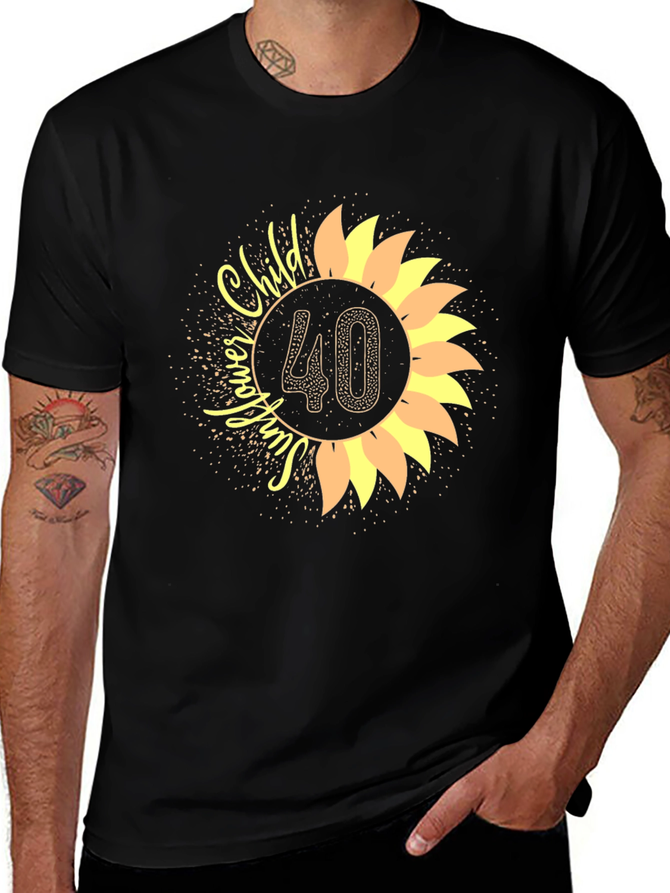 Sunflower Child 40th Birthday T-Shirt