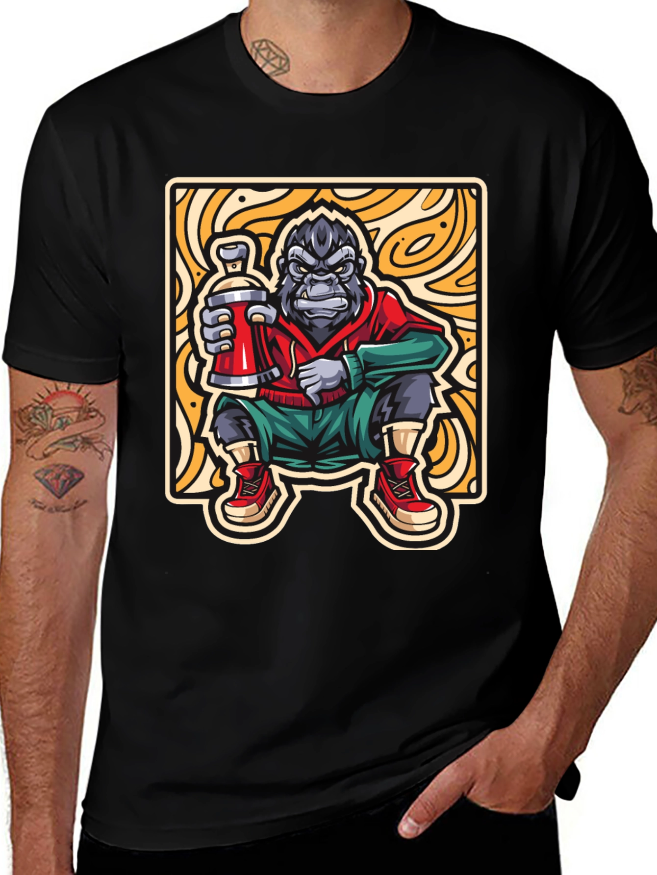 Variant 6 of Urban Gorilla T-Shirt - Streetwear Style