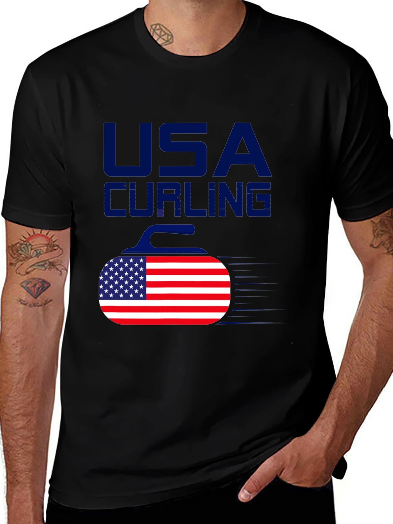 Variant 27 of USA Curling T-Shirt