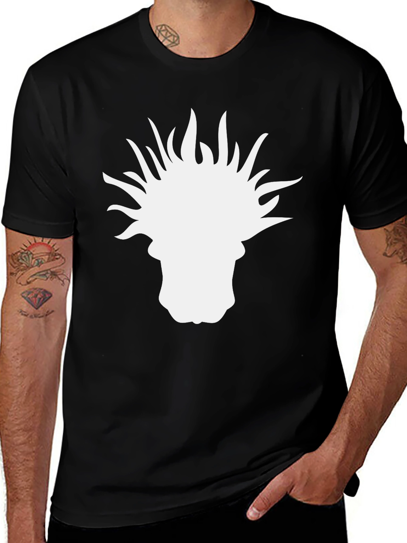 Variant 6 of Abstract Graphic Black T-Shirt - Modern Casual Wear