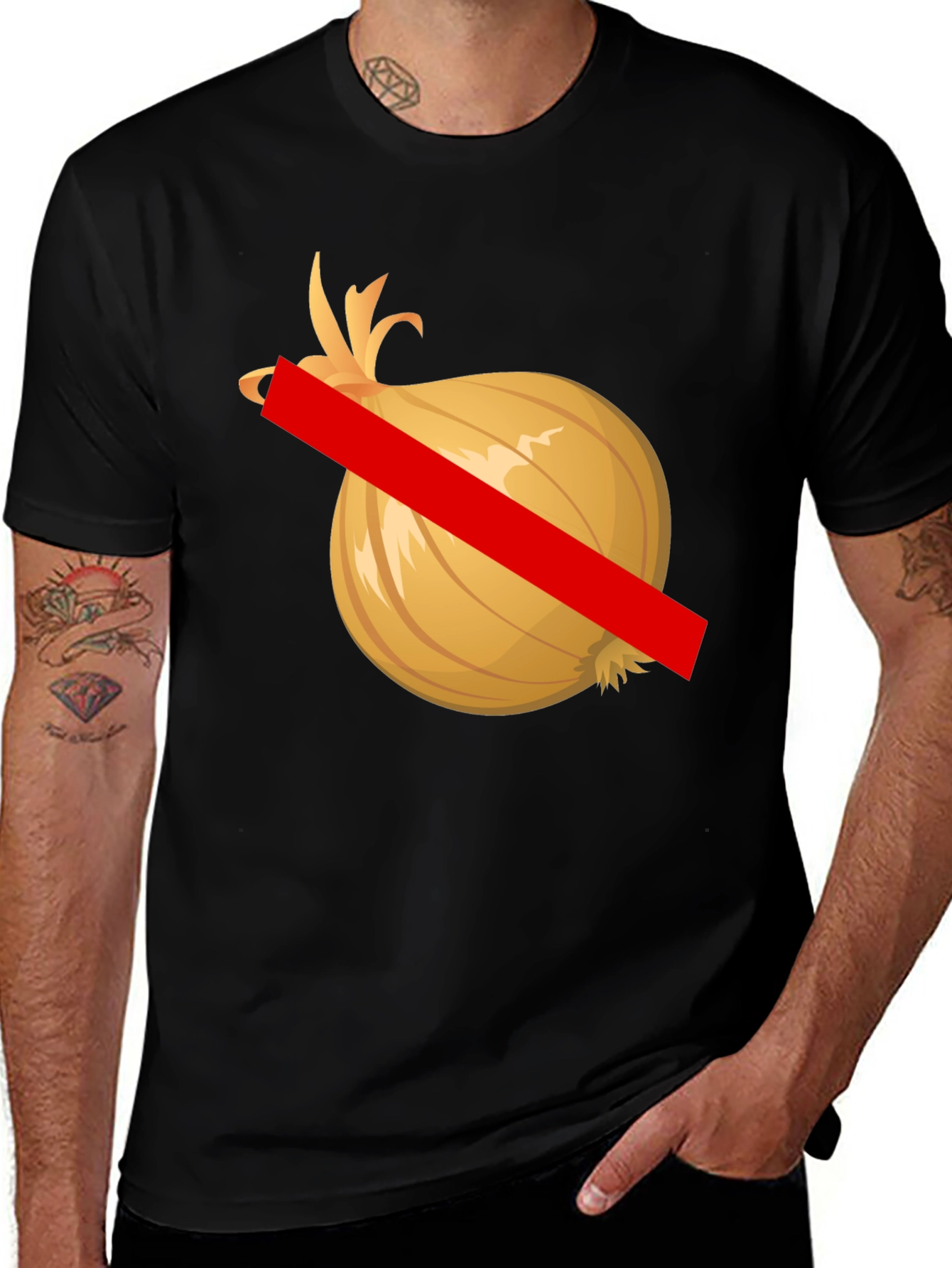 Variant 8 of No Onion Black T-Shirt - Graphic Tee