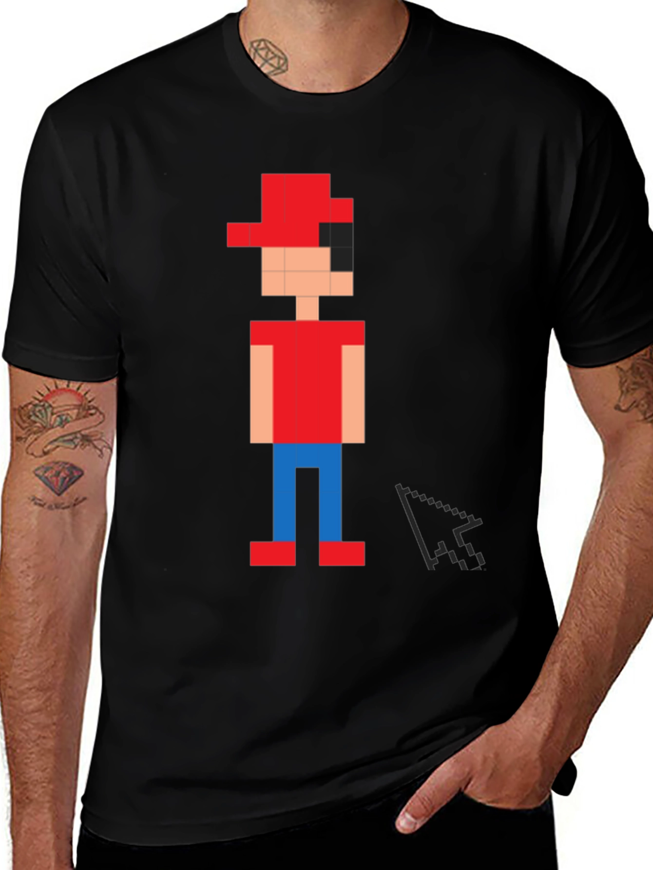 Variant 13 of Pixelated Red Retro Game Character T-Shirt
