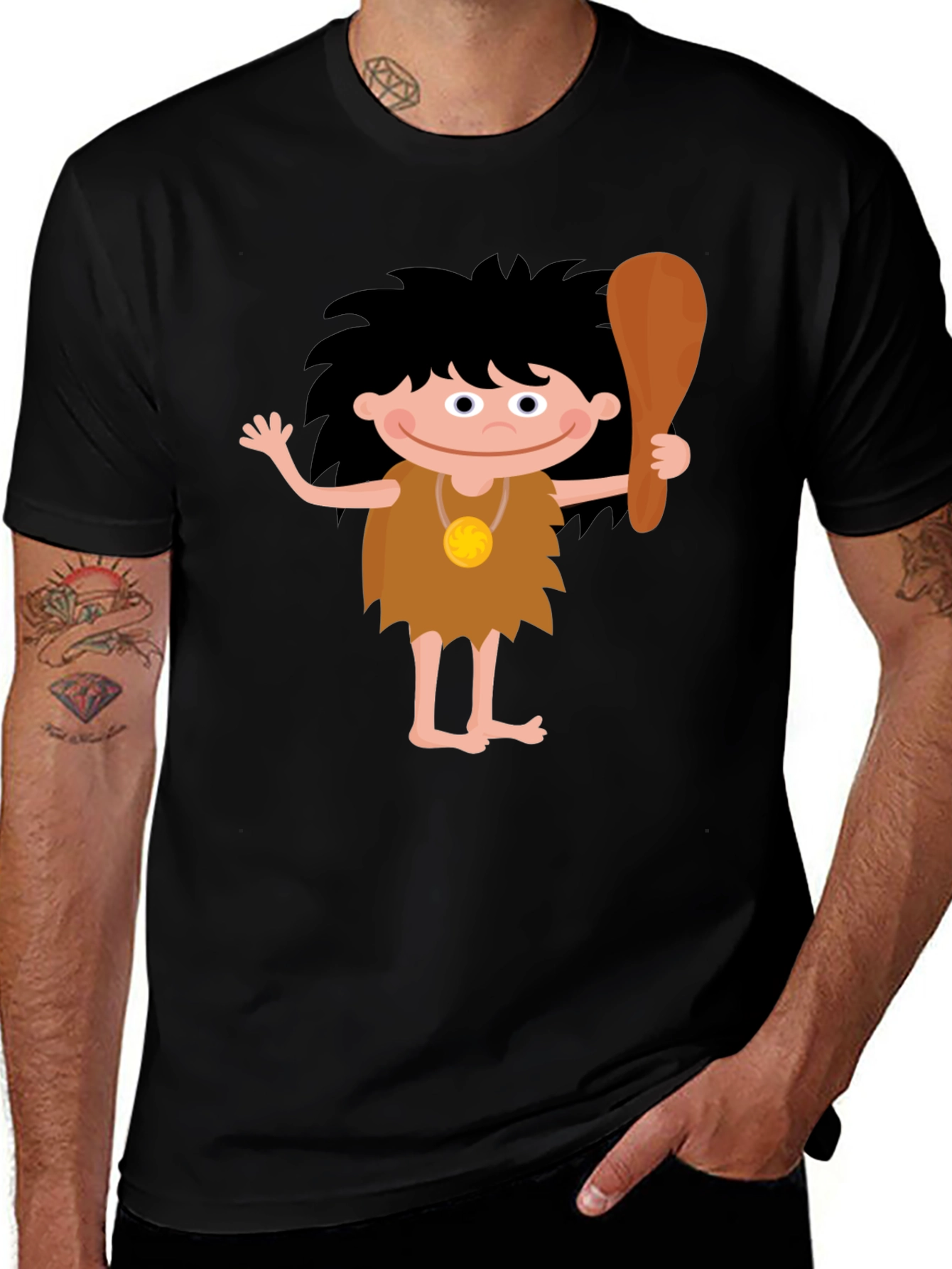Variant 8 of Cartoon Caveman Graphic T-Shirt